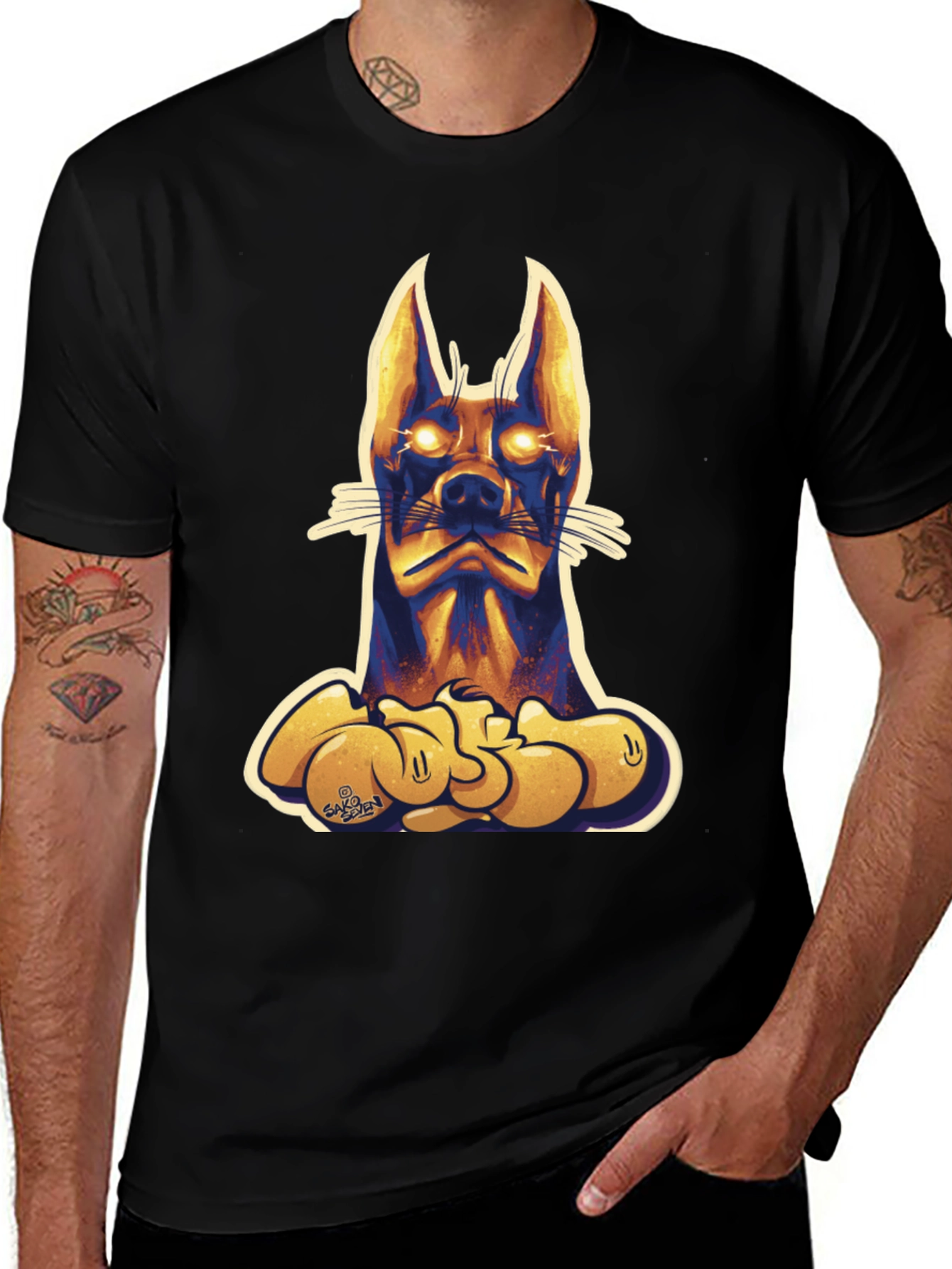 Variant 27 of Doberman Graffiti Art Graphic T-Shirt