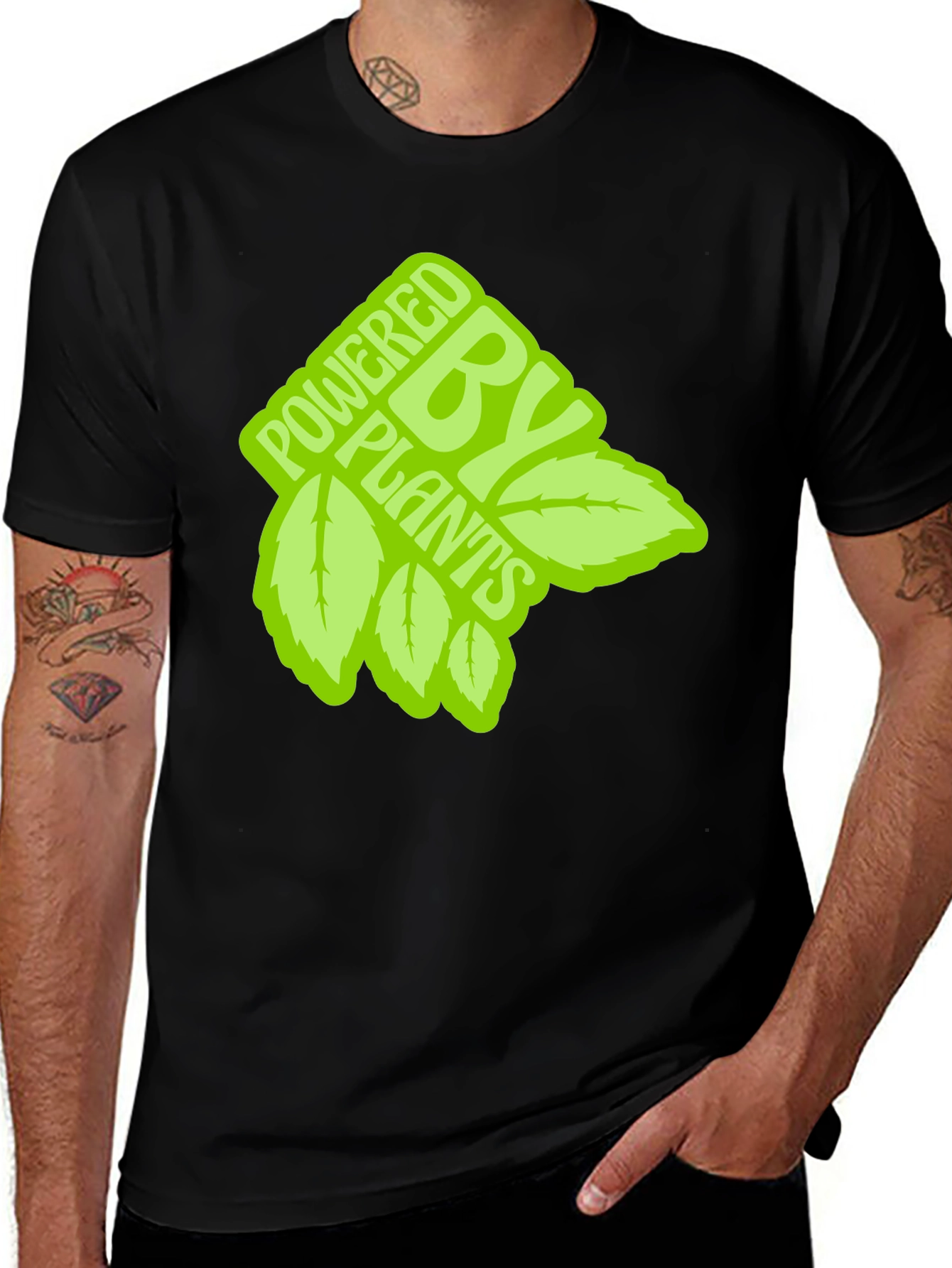 Variant 11 of Powered By Plants T-Shirt - Vegan Lifestyle Tee