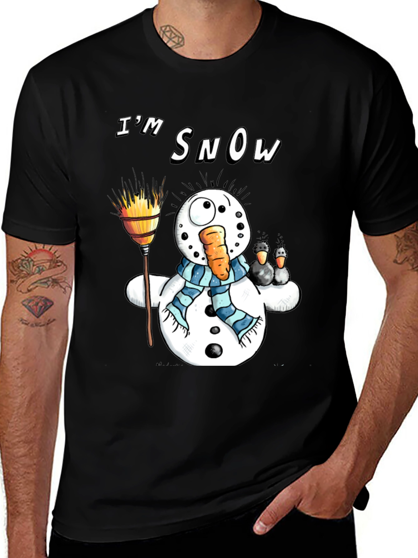 Variant 6 of Funny "I'm Snow" Snowman Graphic Tee