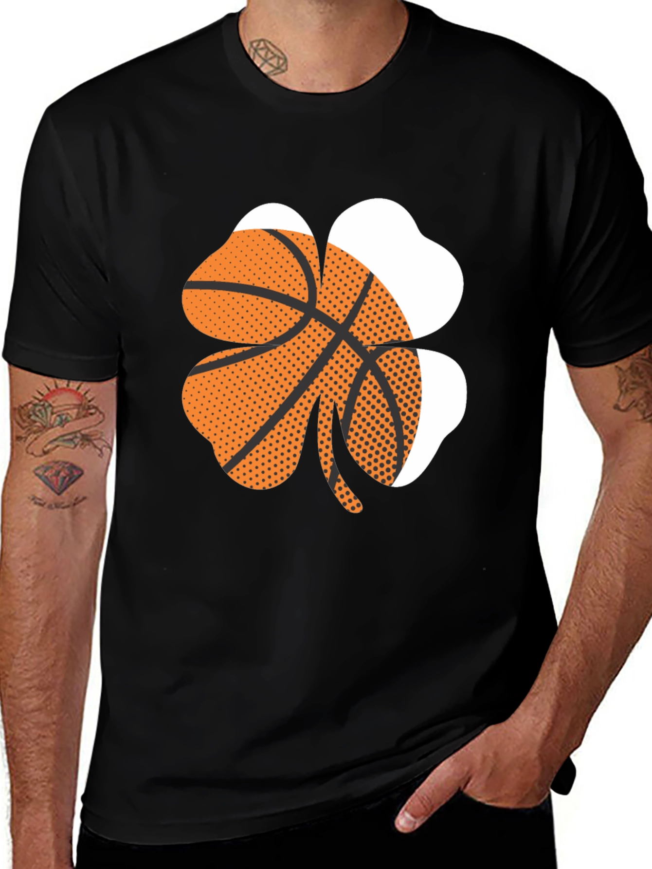 Variant 13 of Basketball Shamrock Graphic Tee