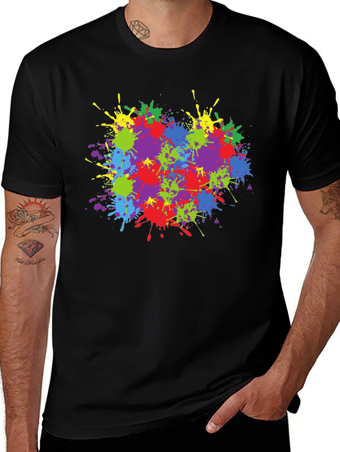 Variant 29 of Colorful Splatter Paint T-Shirt - Unique Design