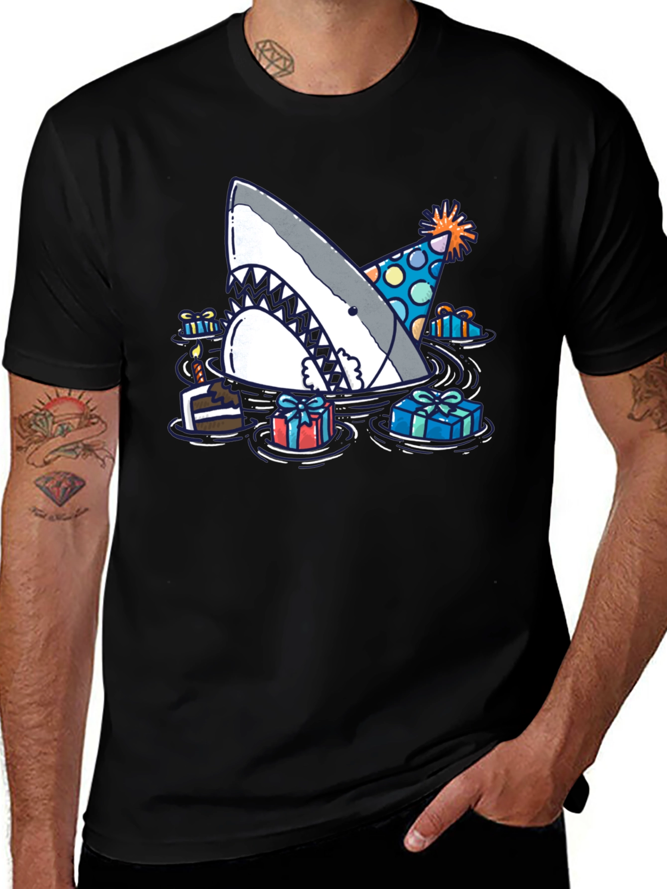 Variant 23 of Birthday Shark Graphic T-Shirt