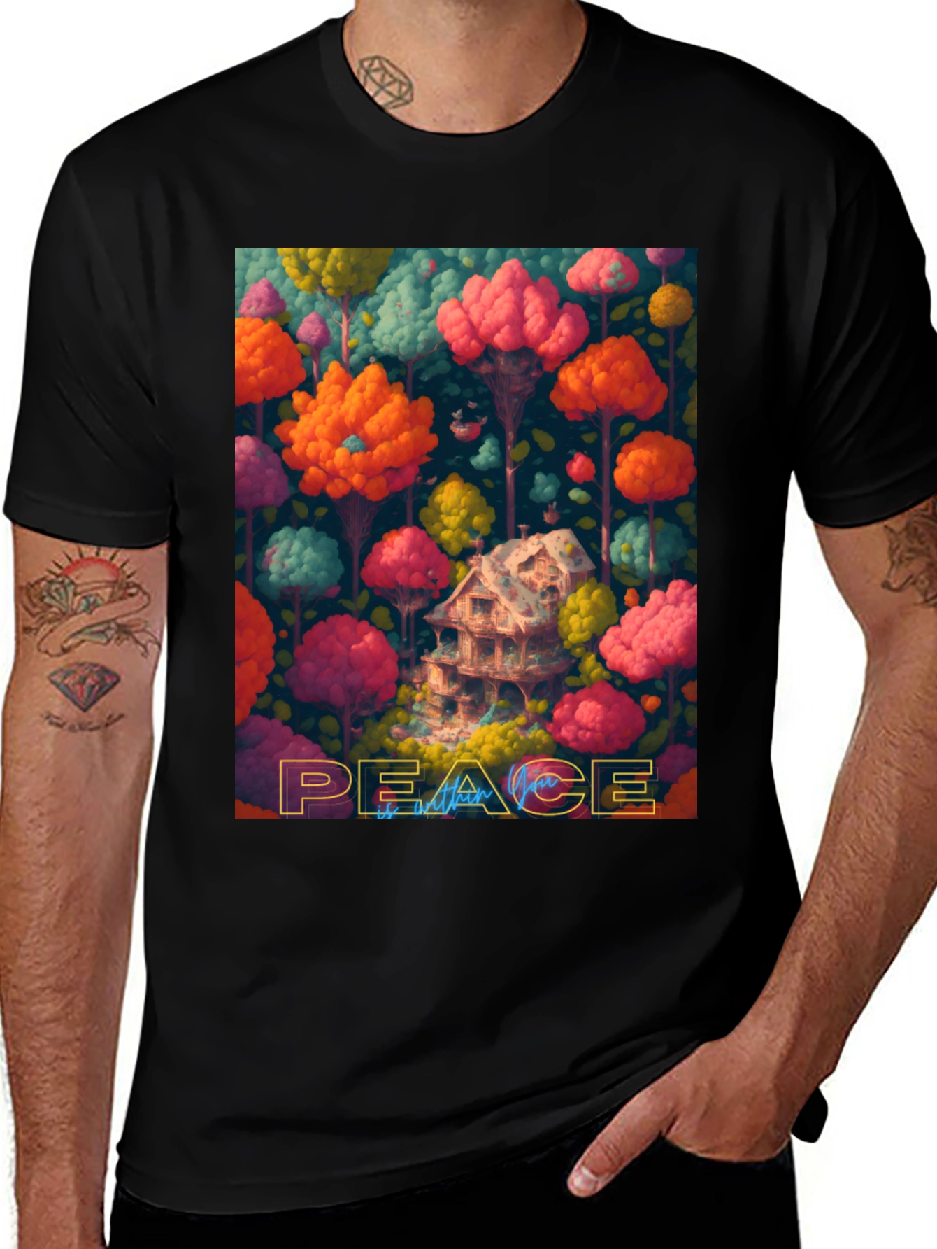 Variant 19 of Peaceful Forest T-Shirt