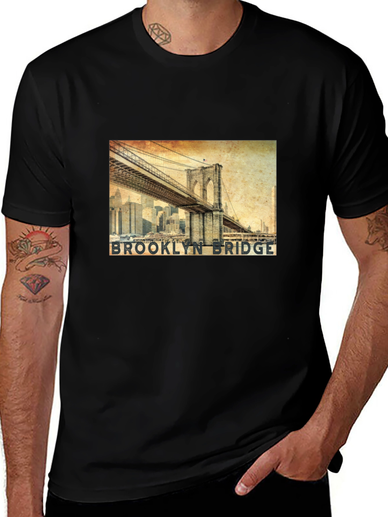 Variant 26 of Brooklyn Bridge Graphic Print T-Shirt
