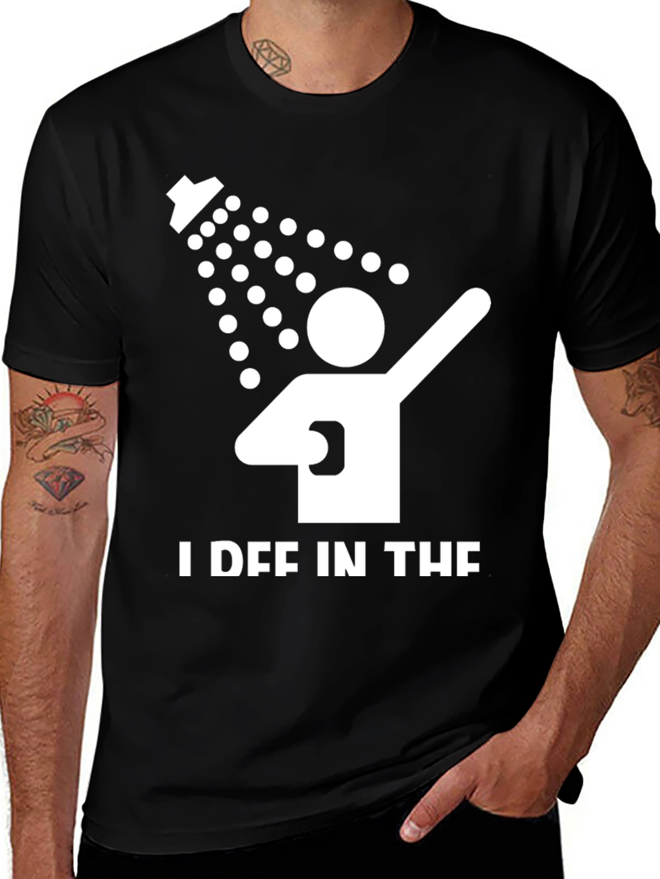 Variant 4 of I Def In The Shower T-Shirt - Funny Pun Tee