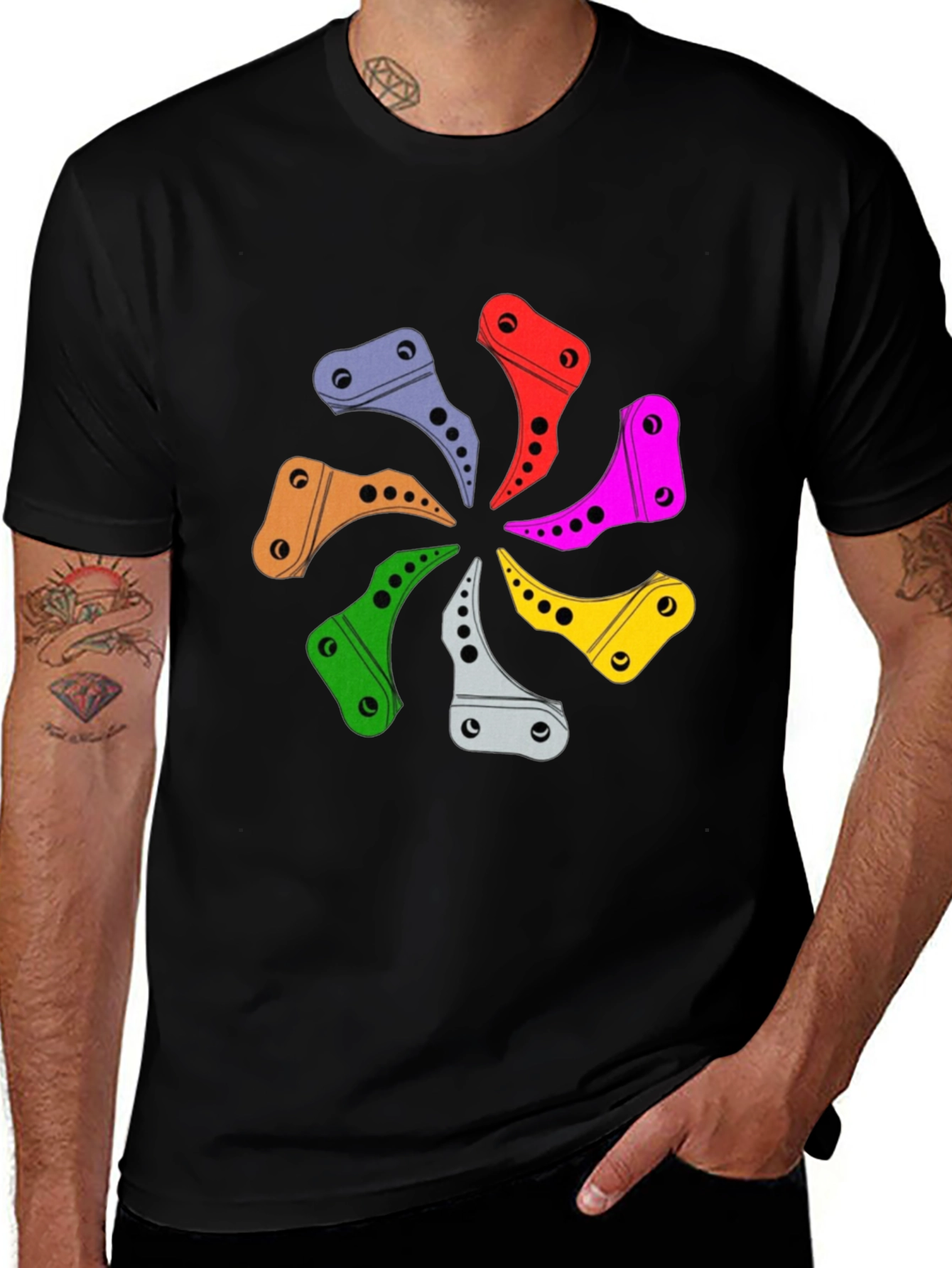 Variant 24 of Colorful Gear Graphic T-Shirt