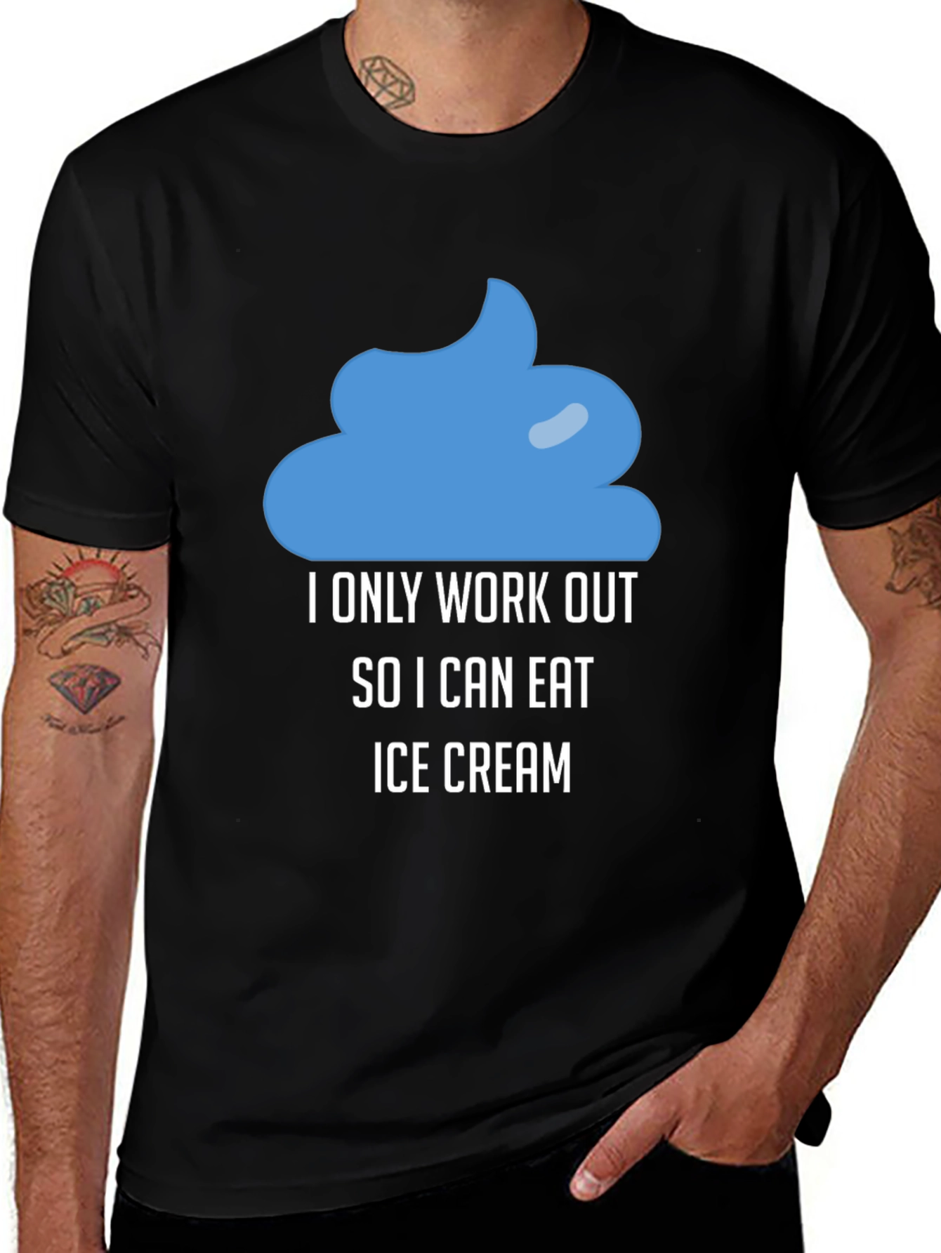 Variant 2 of Funny Workout Ice Cream T-Shirt