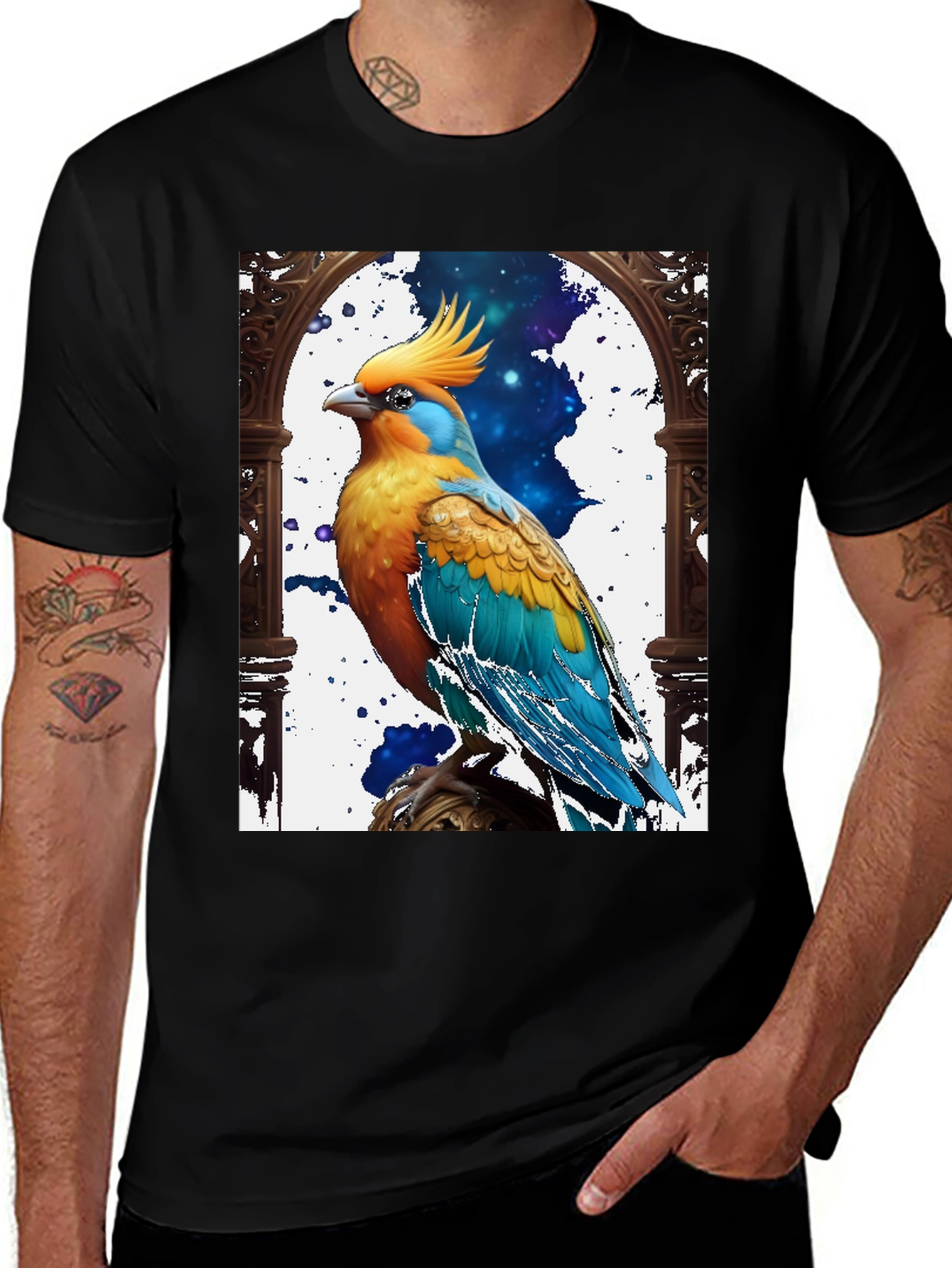 Variant 5 of Exotic Bird Graphic Tee - Cool Bird Lover Shirt