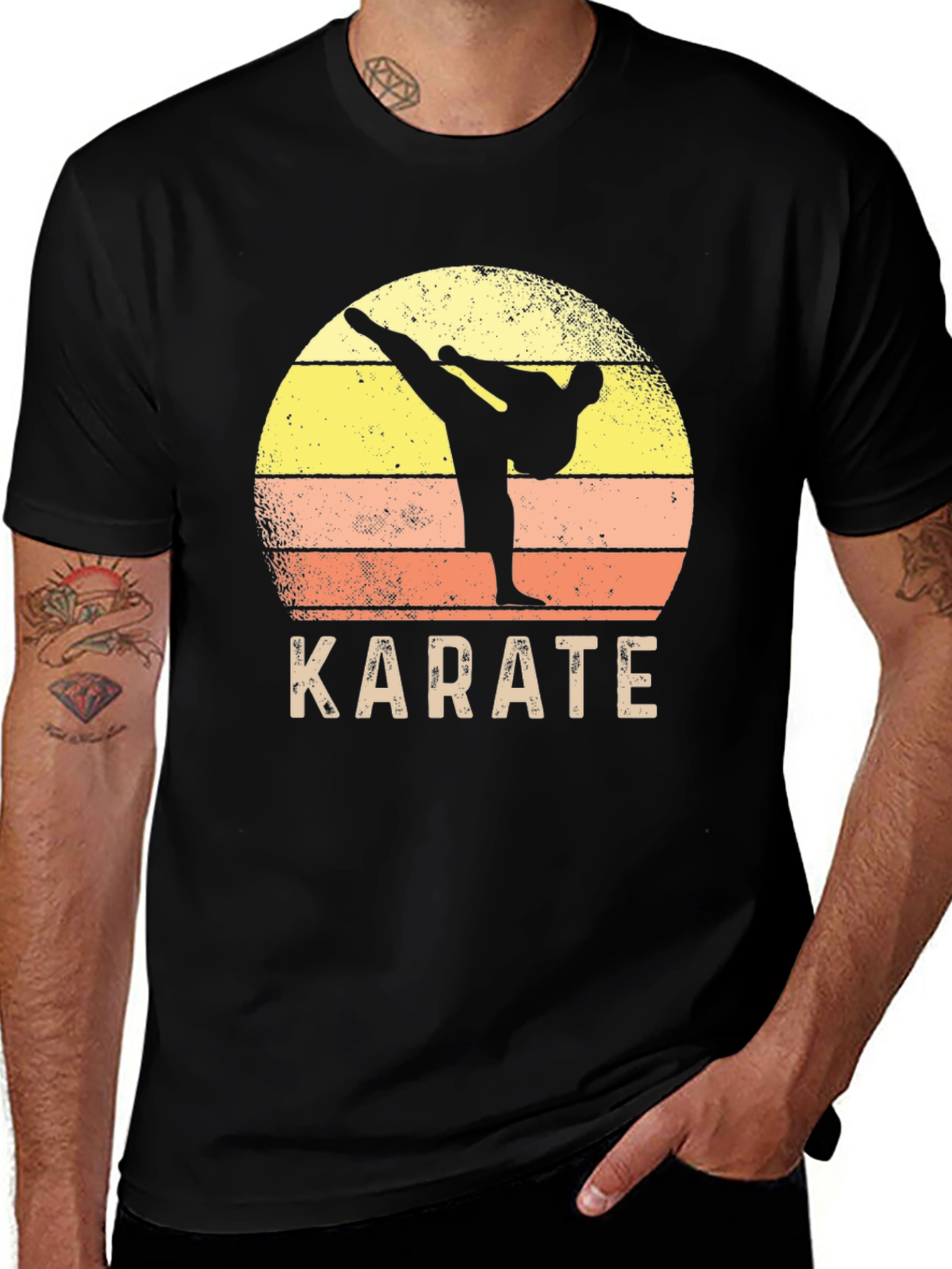 Variant 22 of Vintage Karate Sunset Graphic Tee