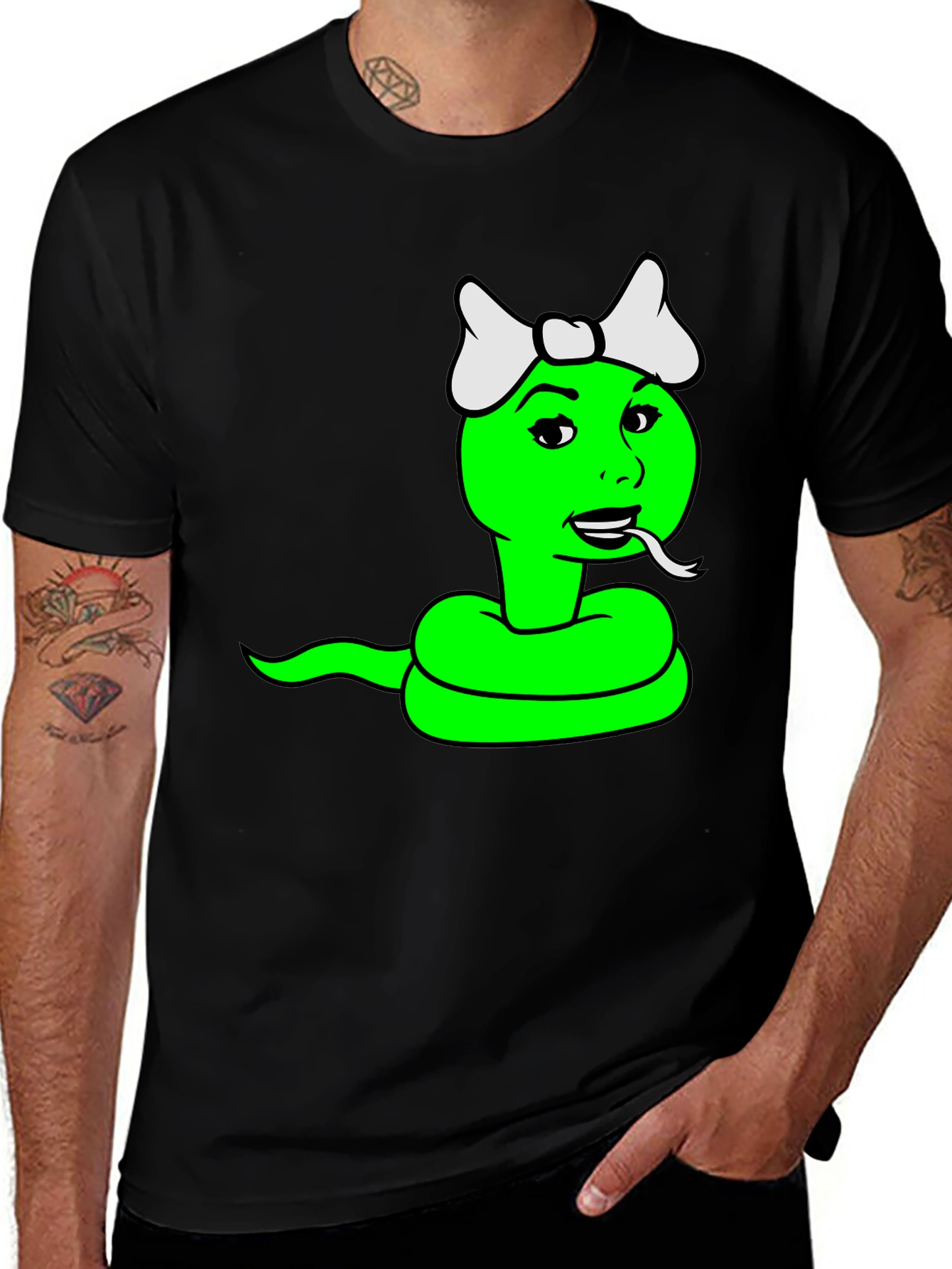 Variant 27 of Cartoon Snake Graphic T-Shirt