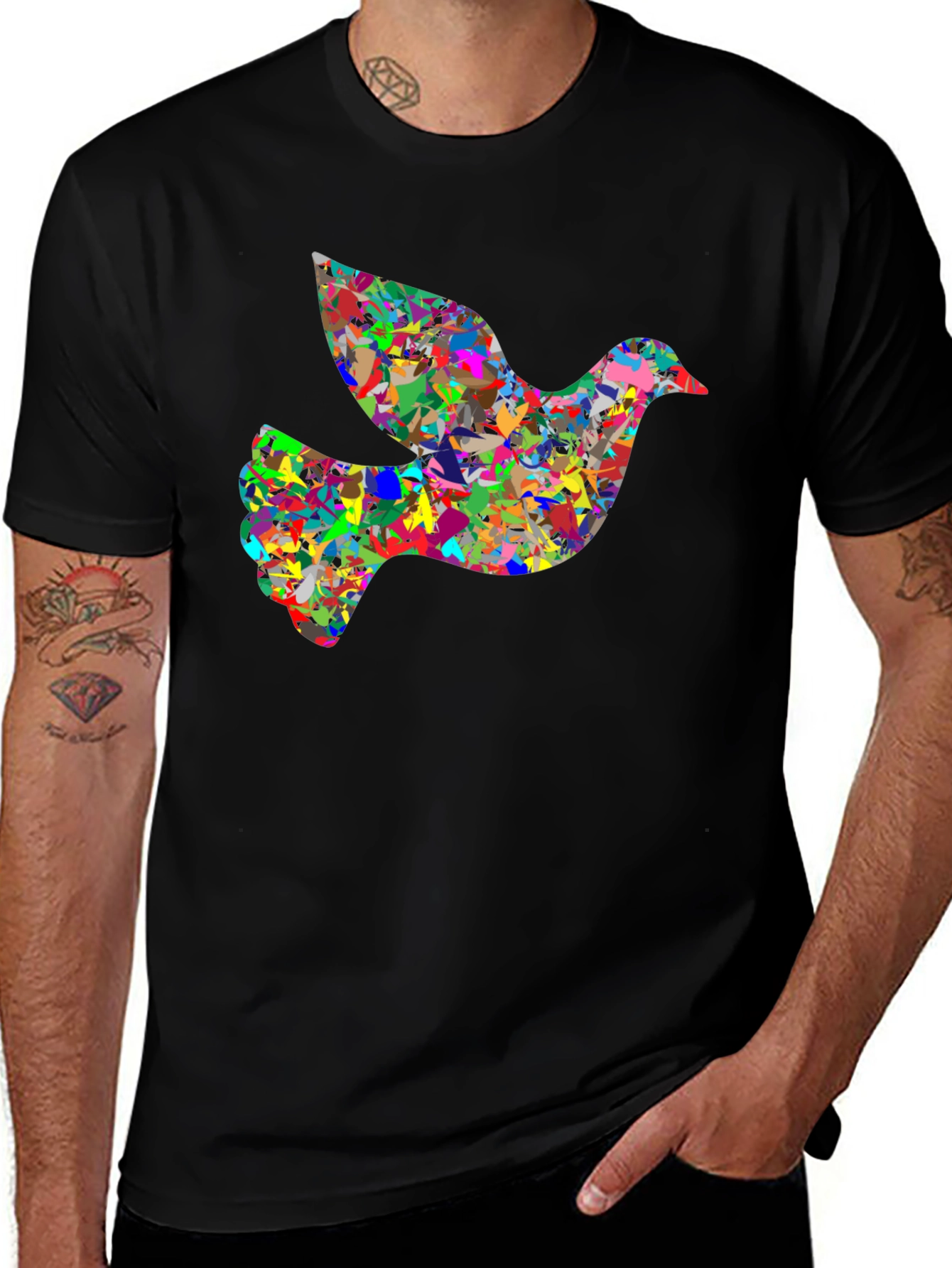 Variant 8 of Peace Dove Graphic T-Shirt - Modern Art Design