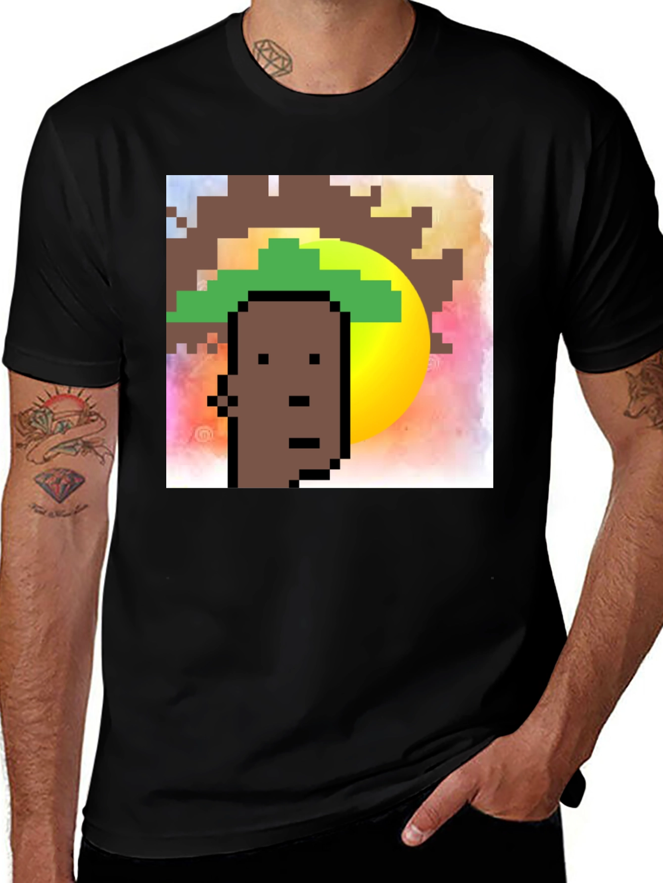 Variant 17 of Pixel Art Graphic Tee - Crypto Punk Style Shirt