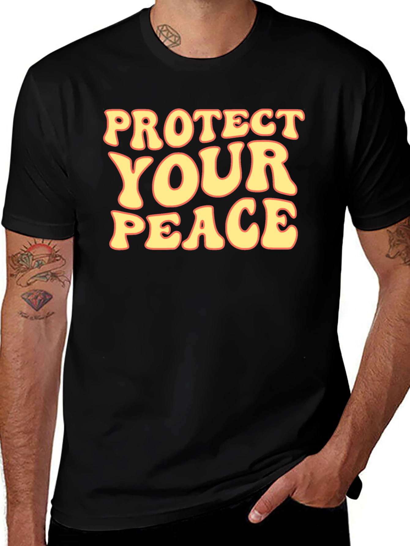 Black Protect Your Peace Graphic Tee main image