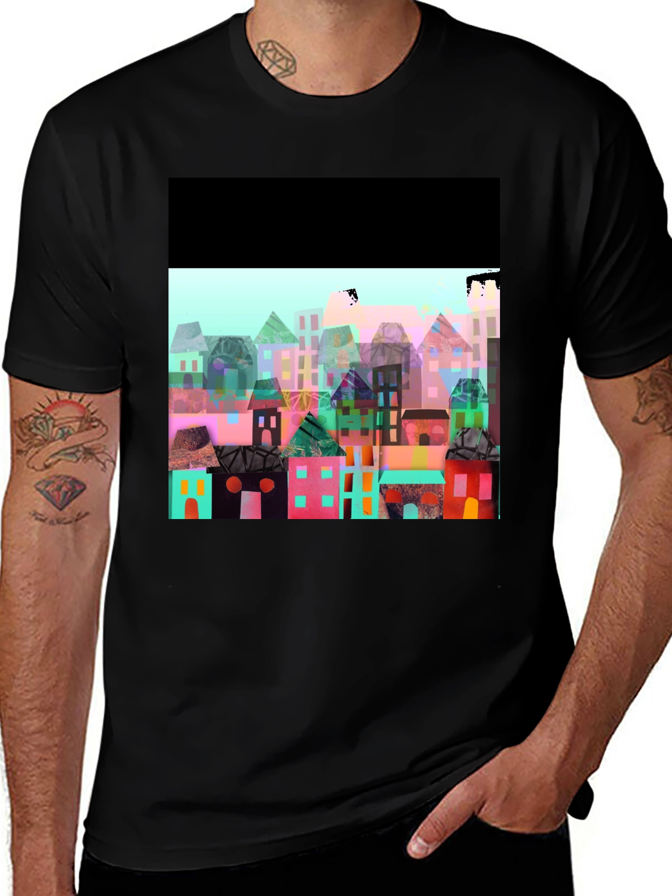 Variant 7 of Abstract Town T-Shirt - Artistic Print