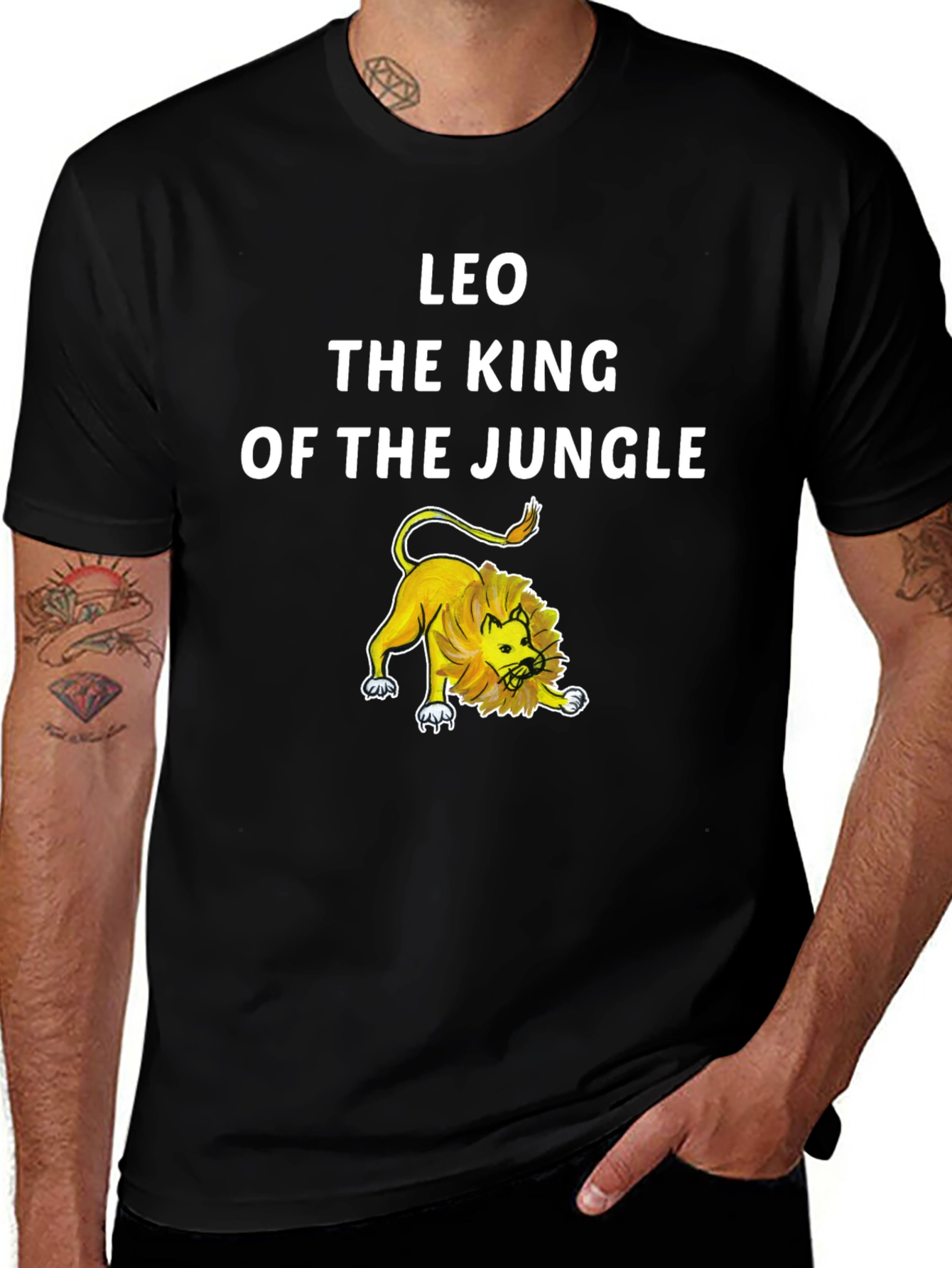 Variant 24 of Leo the King of the Jungle Black T-Shirt