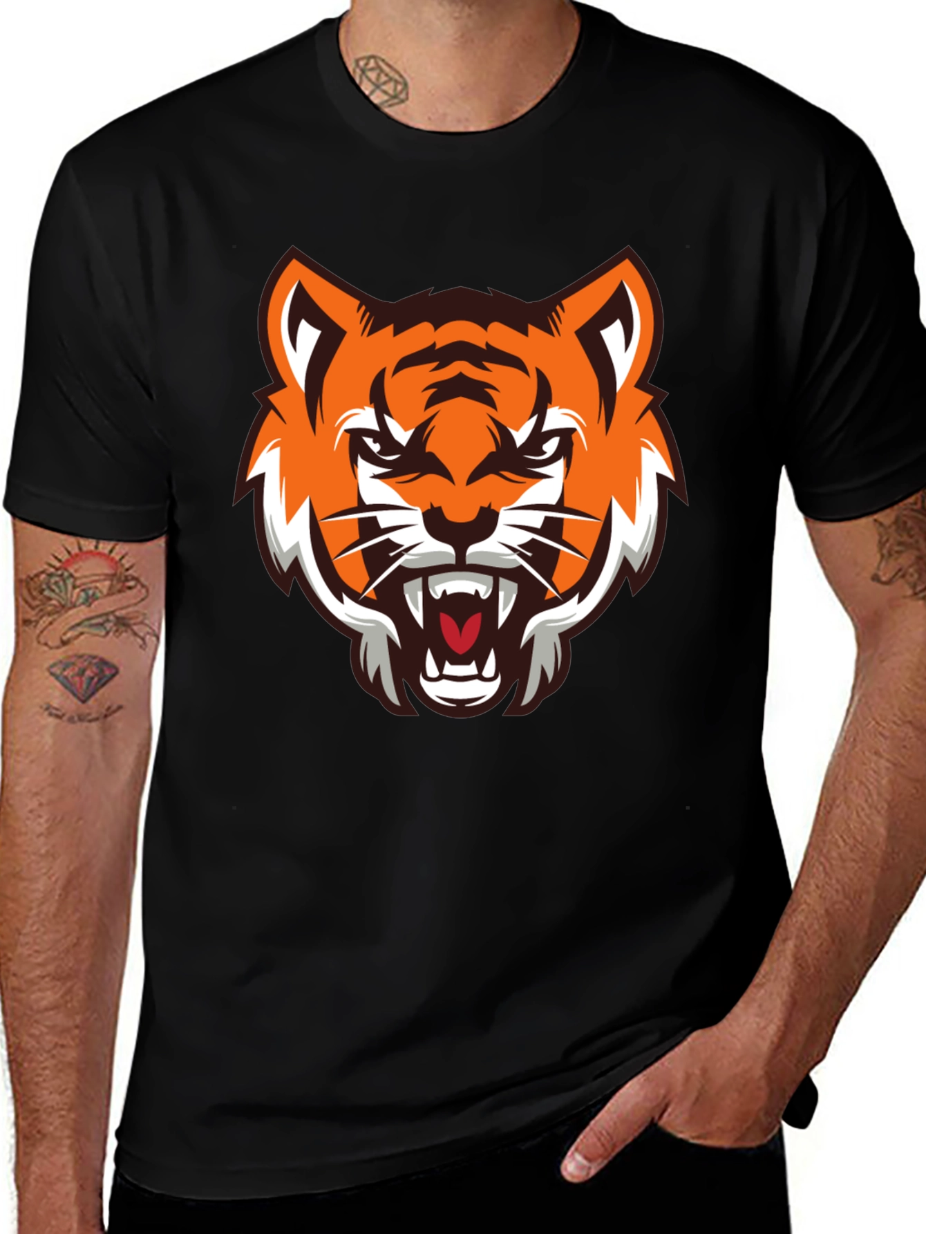 Variant 19 of Black Tiger Graphic Tee