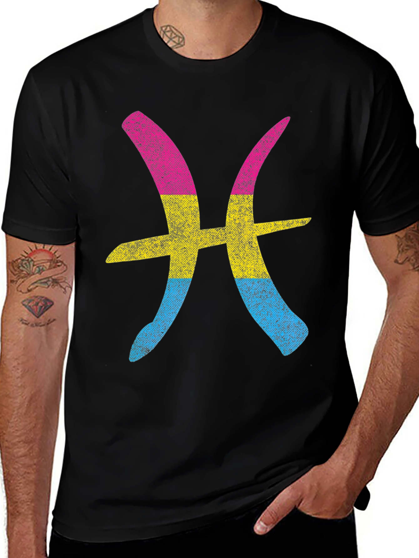 Variant 14 of Pansexual Pride Pisces Zodiac Graphic T-Shirt