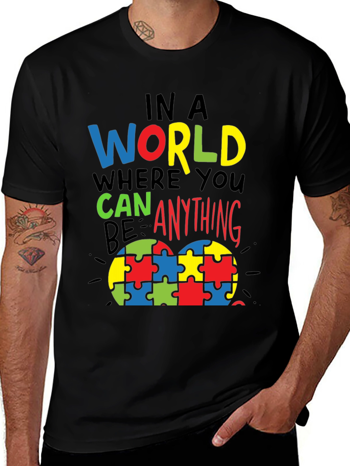 Variant 27 of Autism Awareness T-Shirt: In A World Where You Can Be Anything