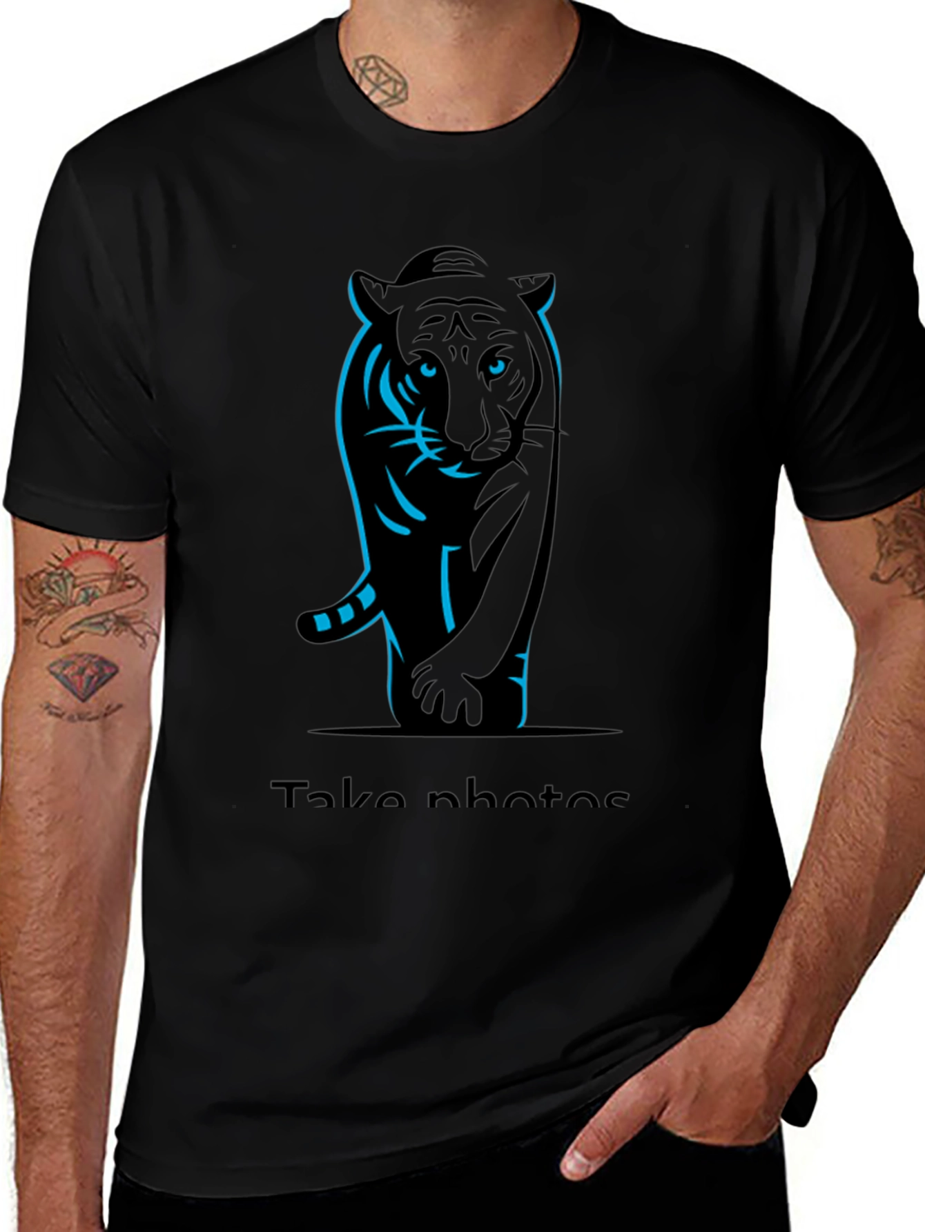 Variant 11 of Black Tiger Graphic T-Shirt