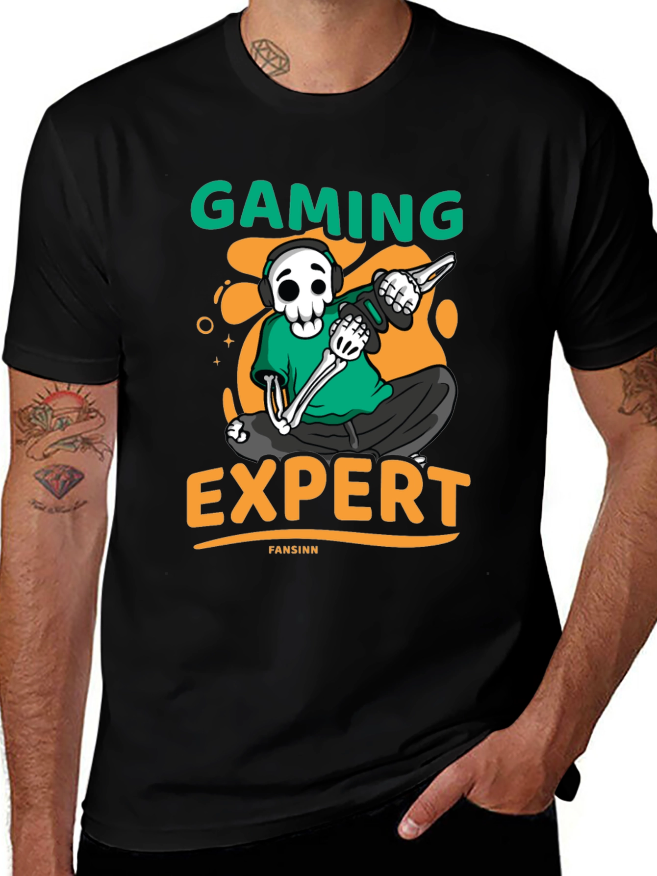 Variant 28 of Gaming Expert T-Shirt Funny Skeleton Gamer Tee