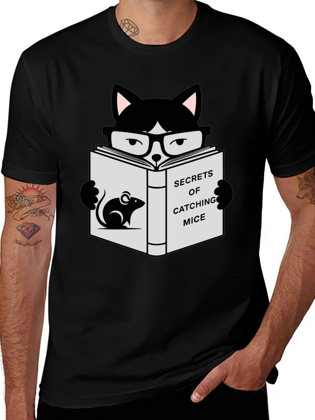 Variant 22 of Secrets of Catching Mice T-Shirt - Funny Cat Lover Tee