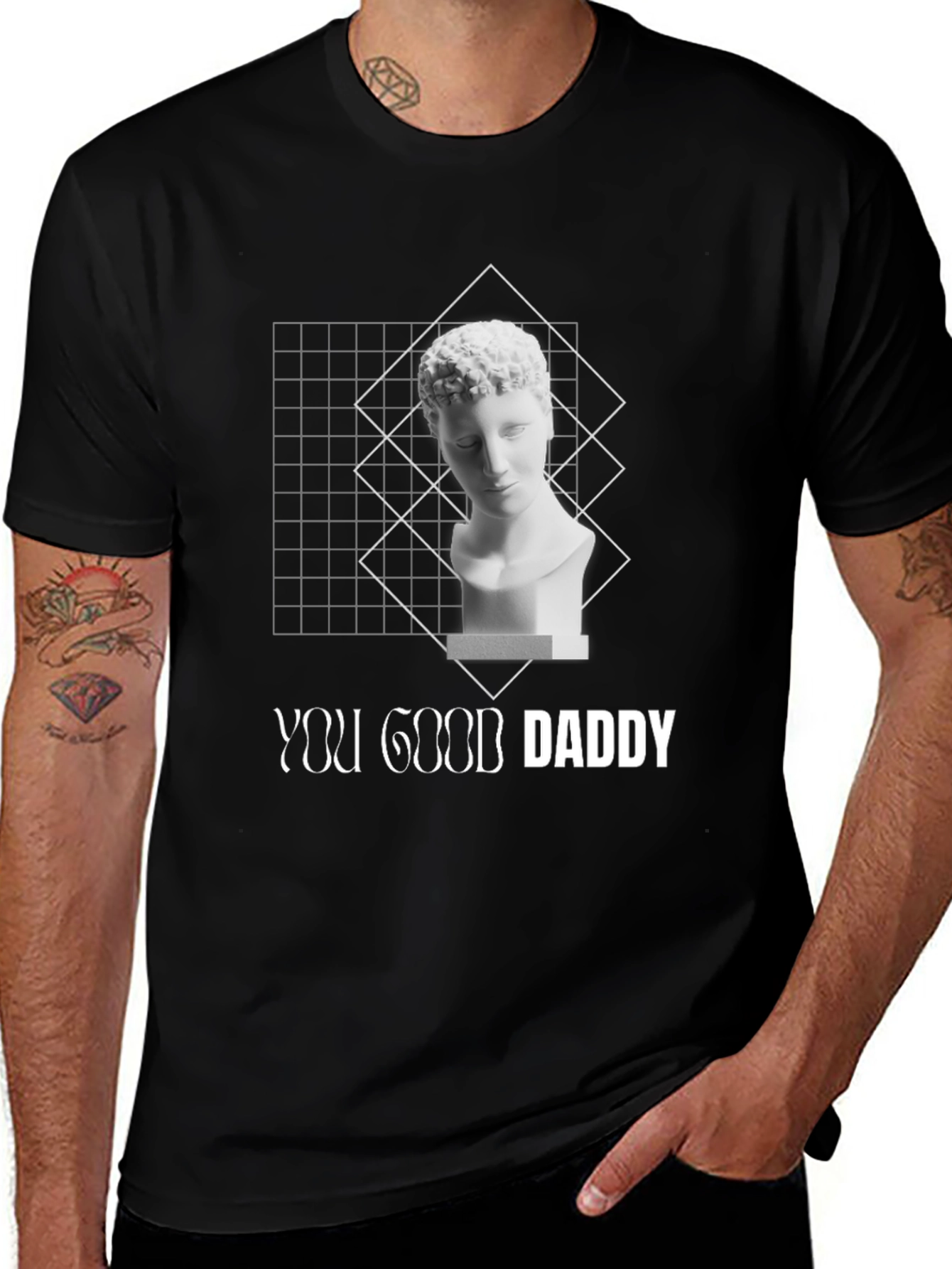 Variant 21 of Modern Art T-Shirt "You Good Daddy" Black Cotton Tee