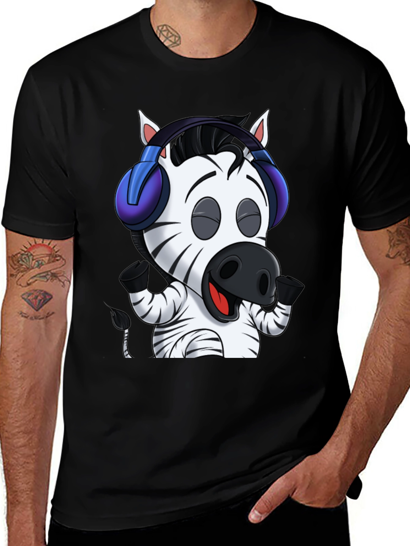 Variant 22 of Zebra DJ Graphic T-Shirt