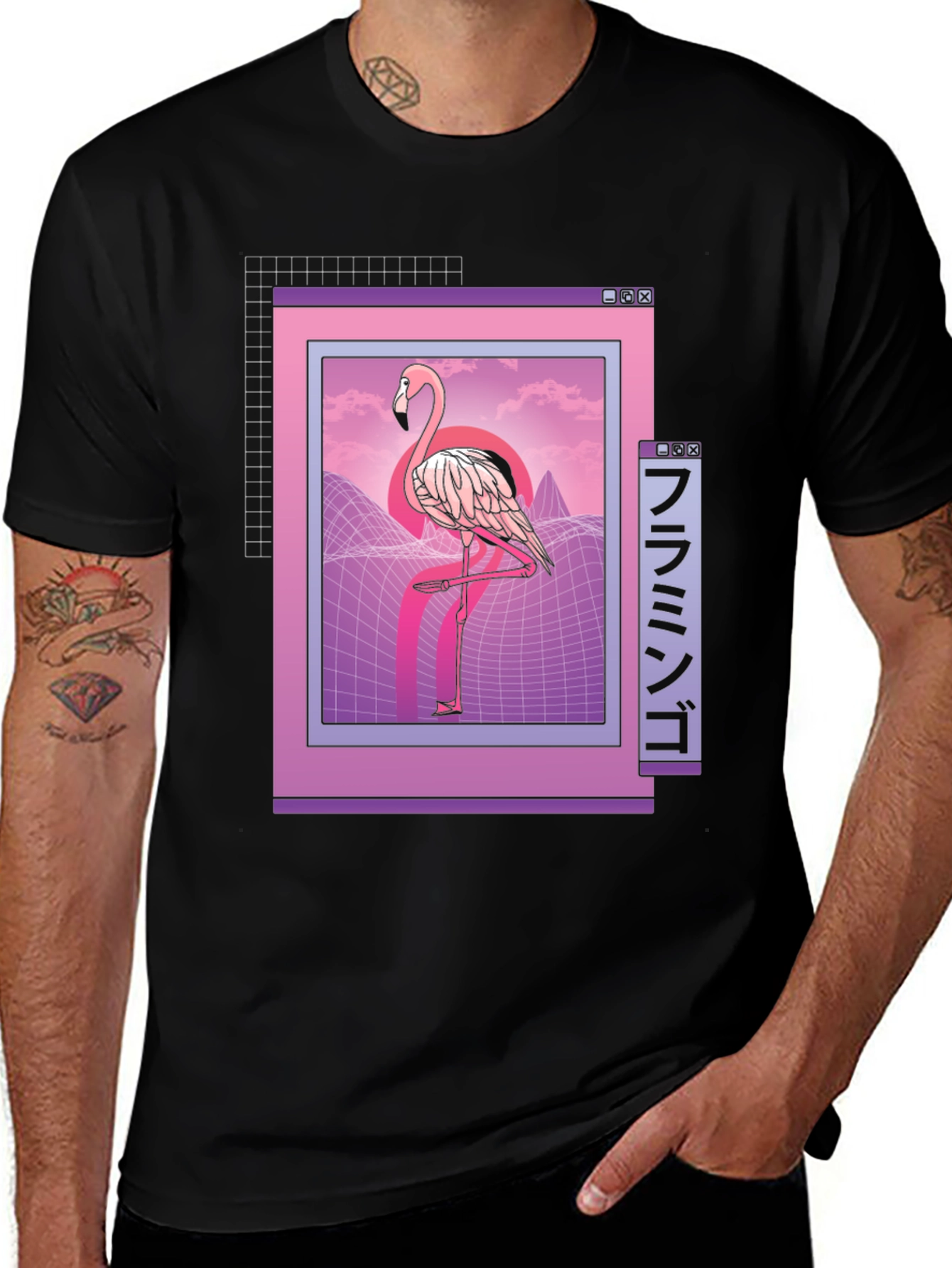 Variant 29 of Flamingo Graphic Tee - Retro Aesthetic