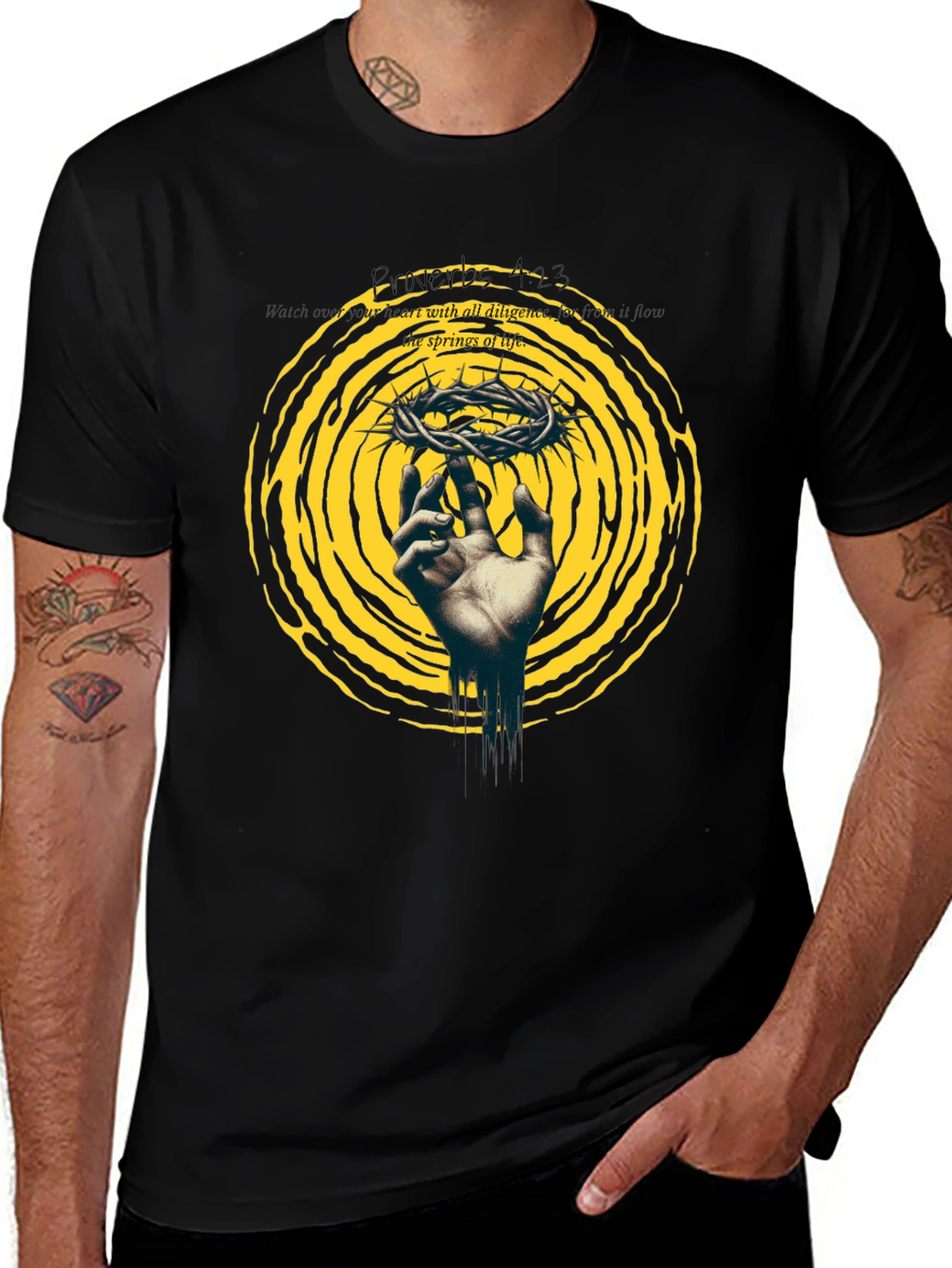 Variant 13 of Crown of Thorns Graphic Tee - Symbolic Religious Apparel