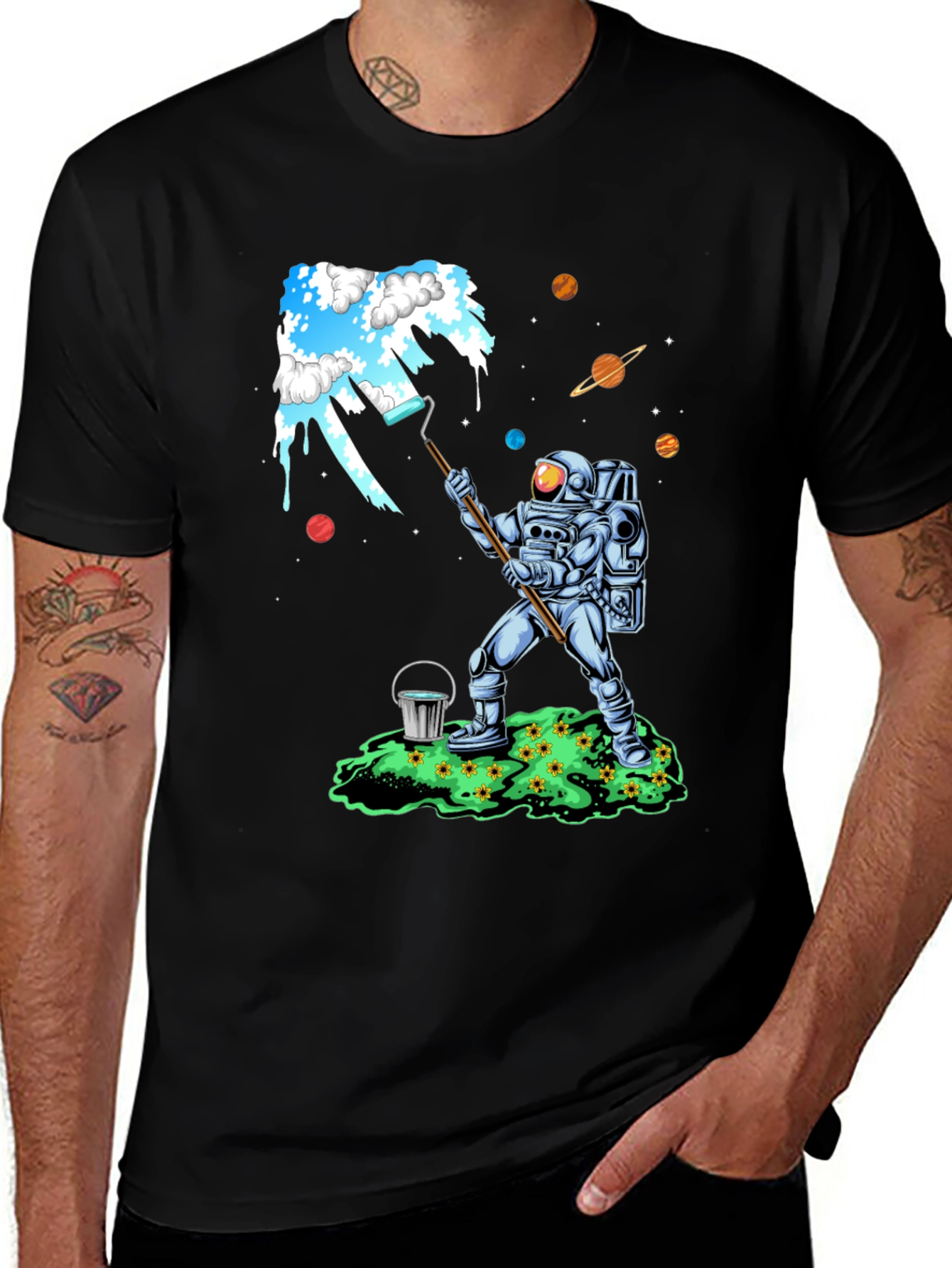 Astronaut Painting Sky T-Shirt