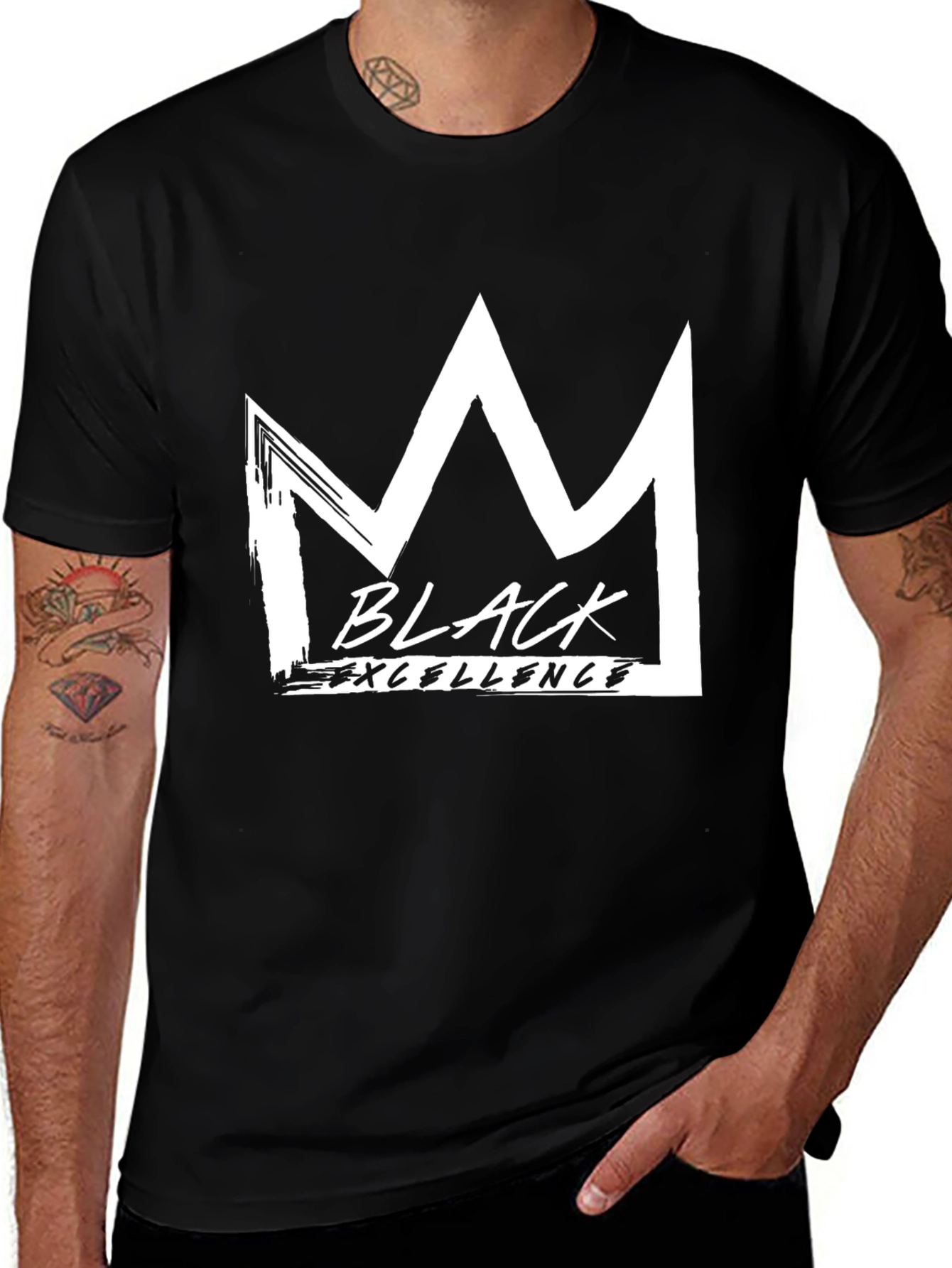 Variant 24 of Black Excellence Crown Graphic Tee