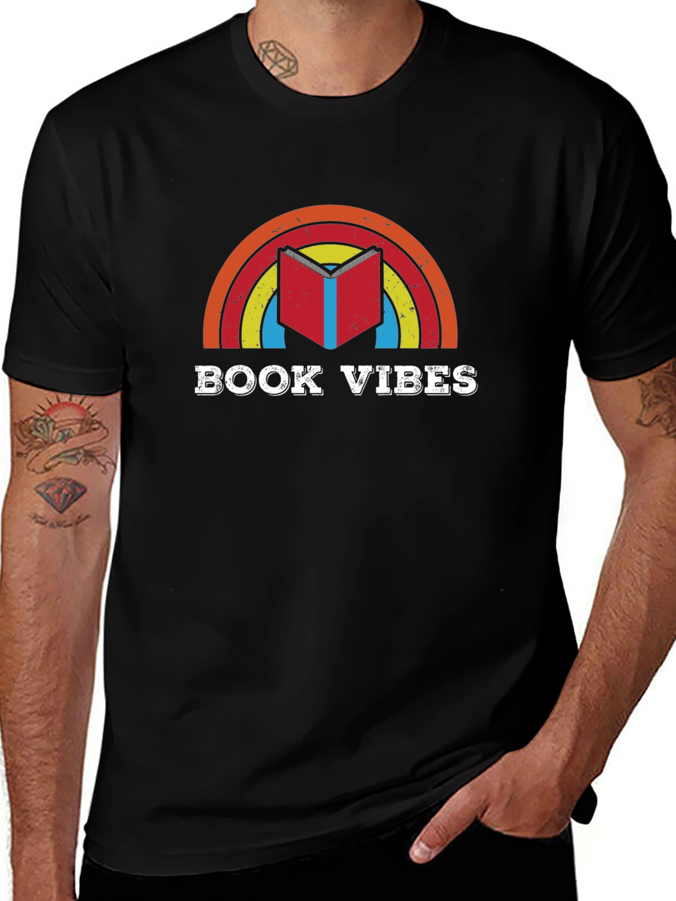 Book Vibes Rainbow Graphic Tee