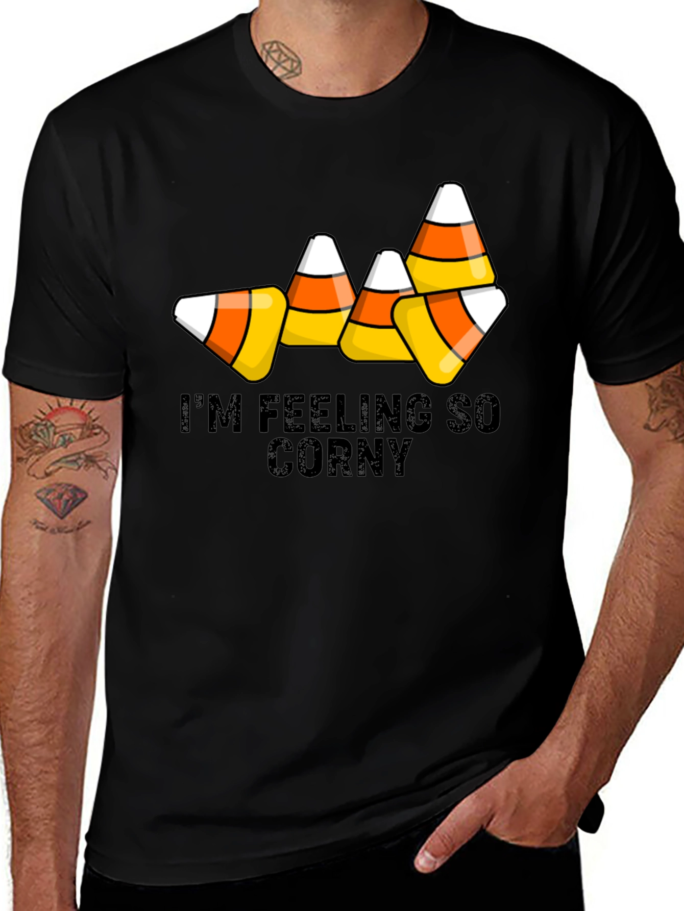 Feeling Corny Halloween T-Shirt - Candy Corn Tee