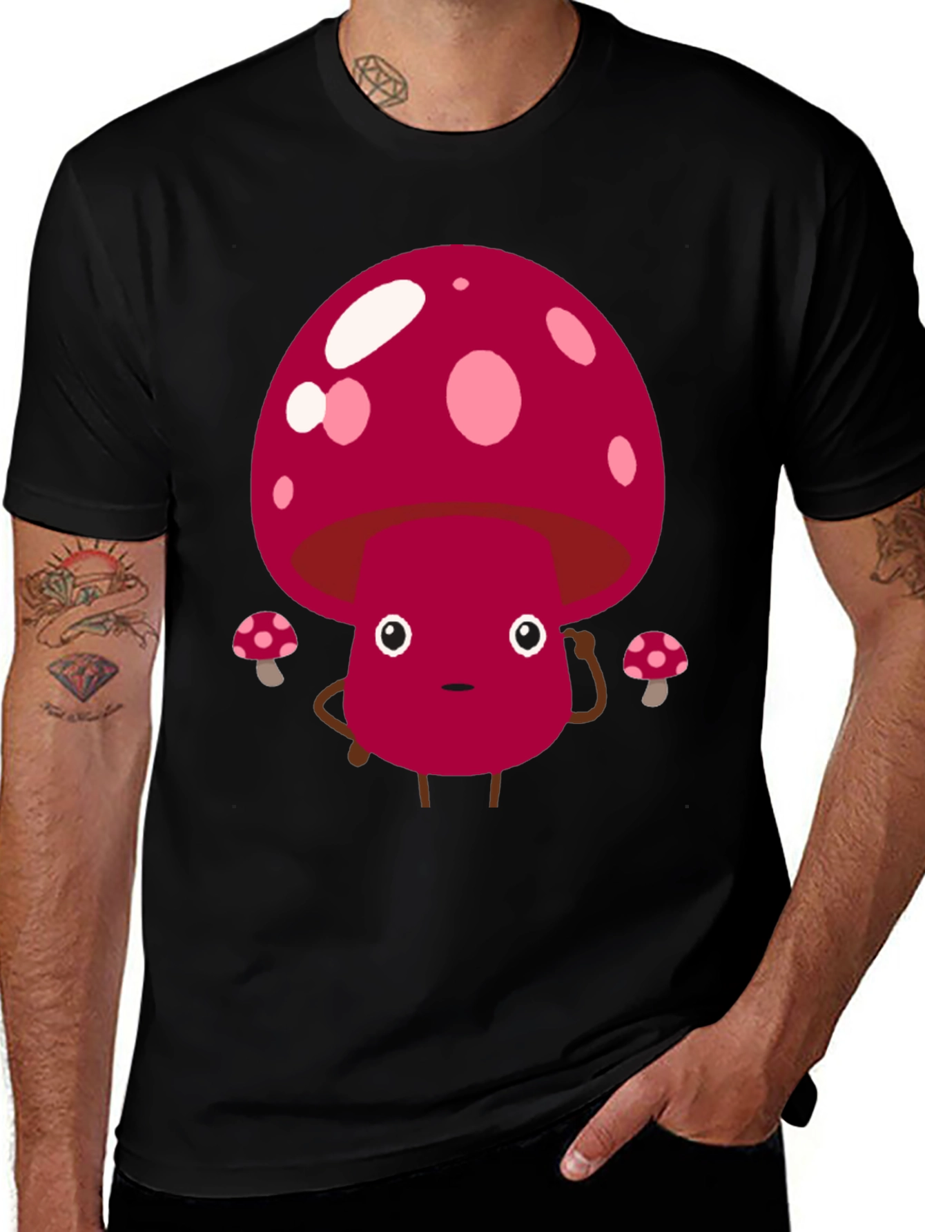 Variant 14 of Mushroom Graphic Tee - Fun & Unique Design