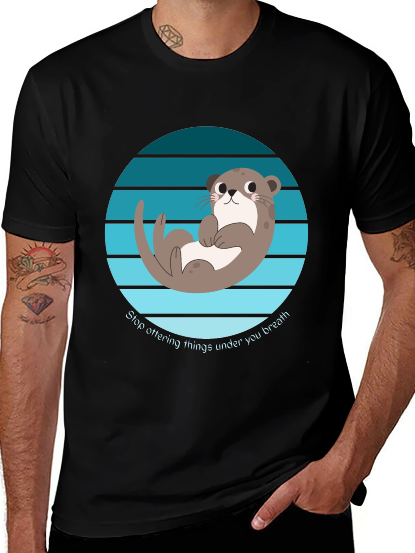 Variant 24 of Otter Graphic T-Shirt - Stop Ottering Things