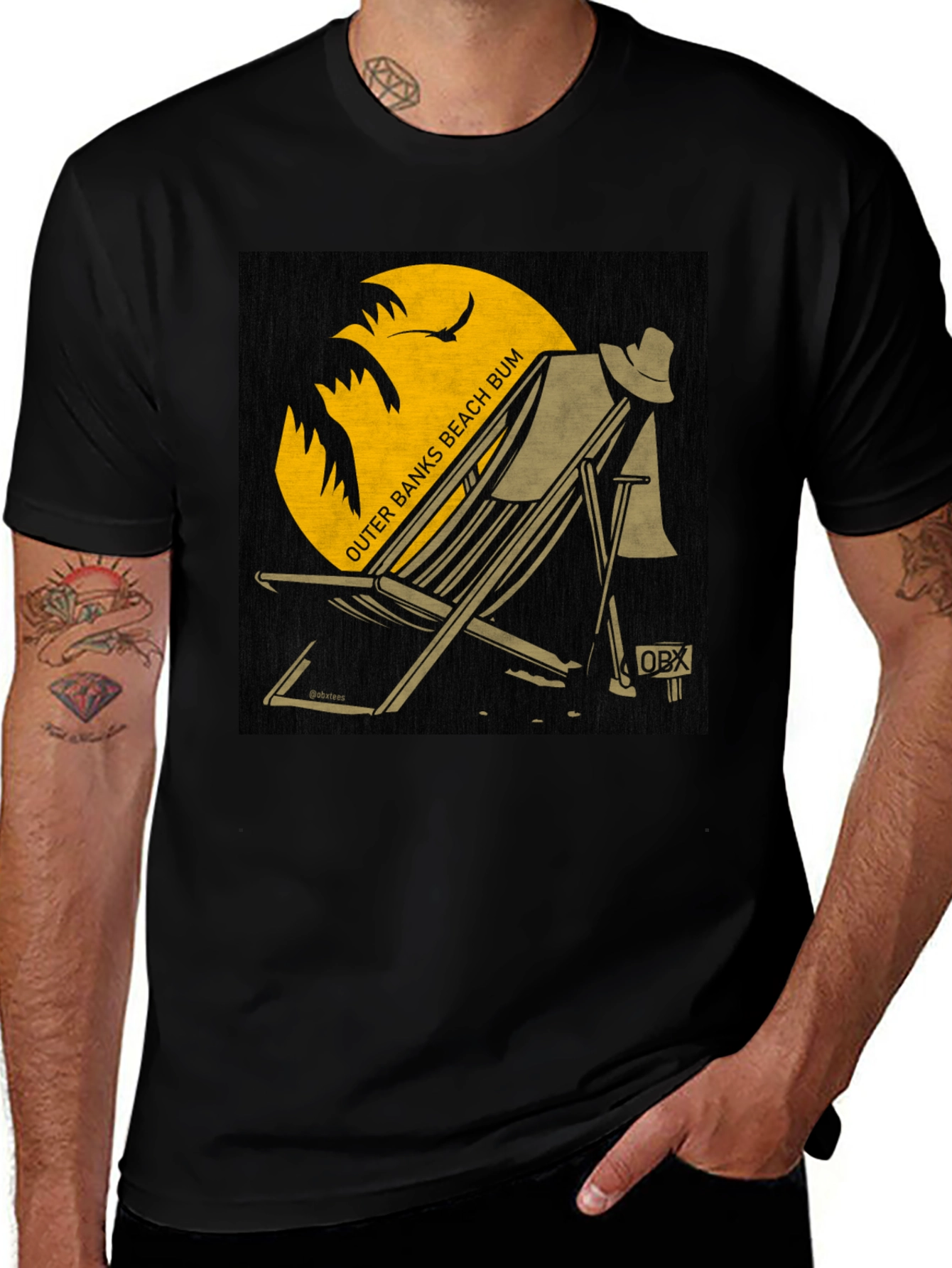 Outer Banks Beach Bum T-Shirt - Black