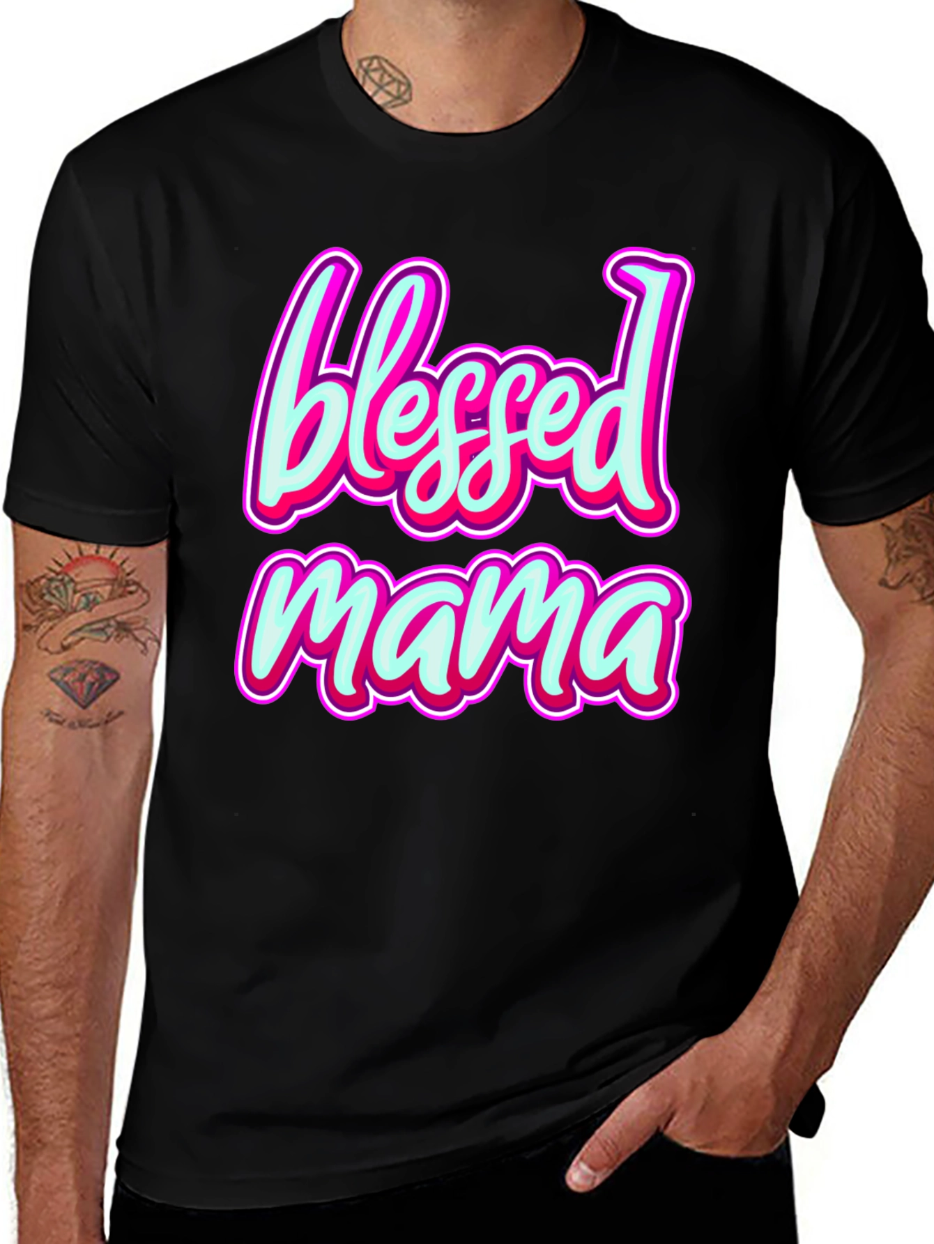 Variant 27 of Blessed Mama Graphic Tee - Stylish Comfort Fit