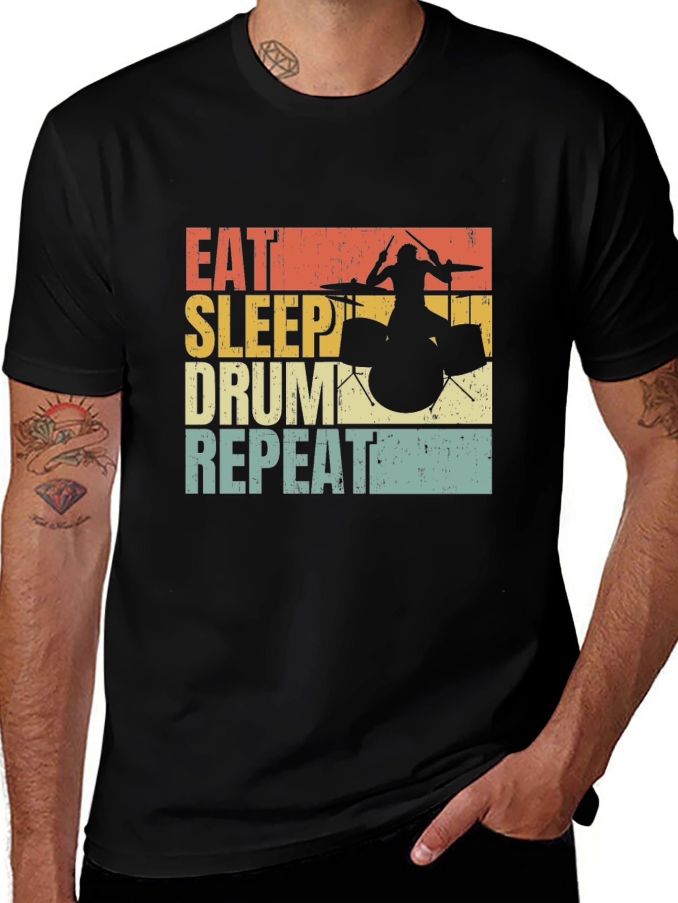 Variant 18 of Eat Sleep Drum Repeat T-Shirt