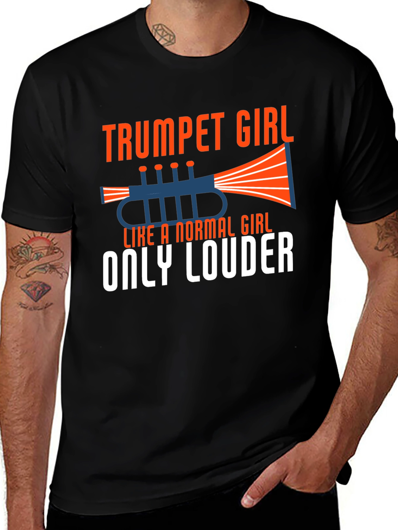 Variant 20 of Trumpet Girl T-Shirt - Normal Girl Only Louder!