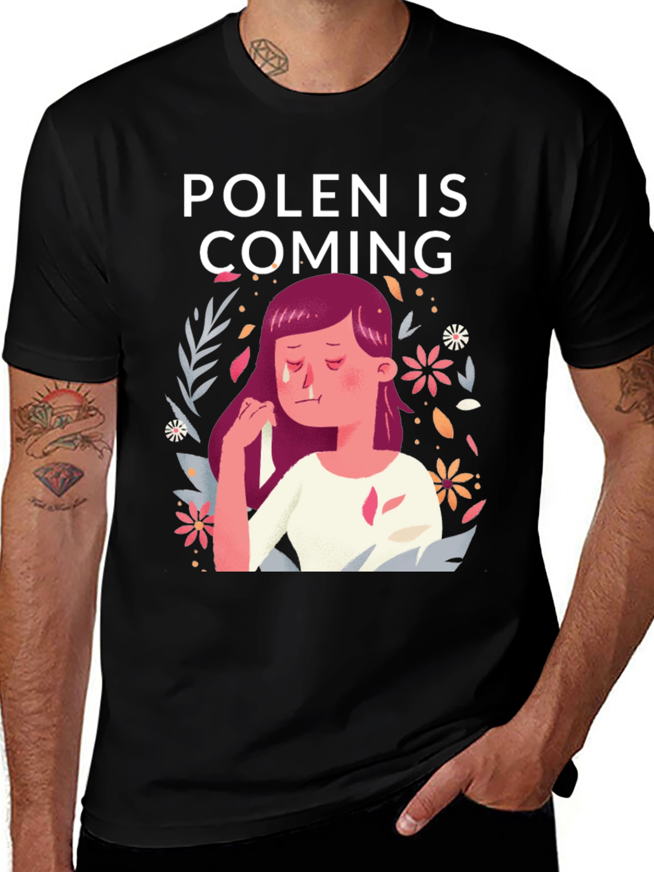 Variant 9 of Pollen Is Coming Graphic T-Shirt