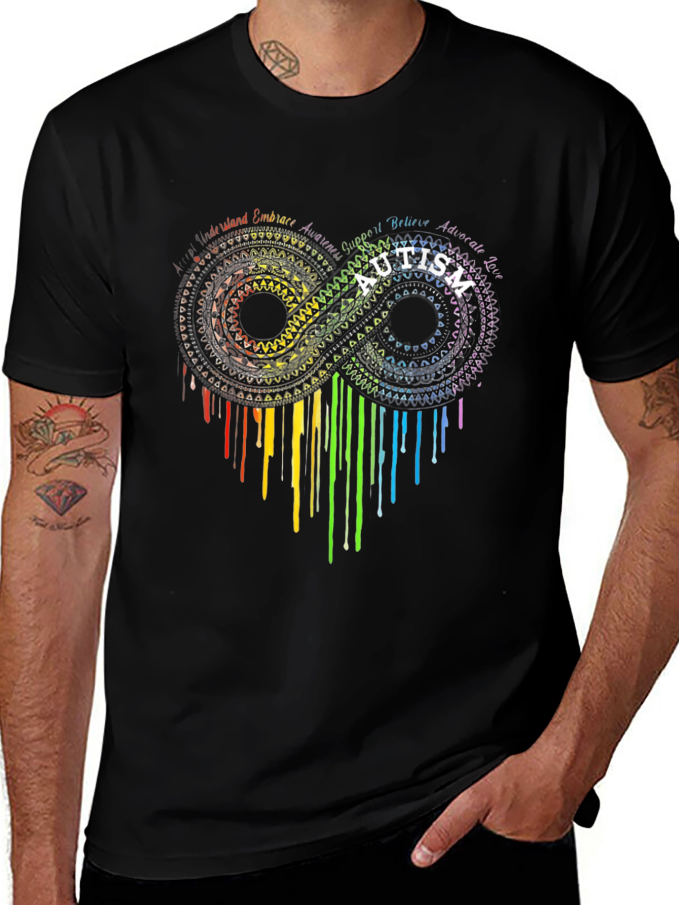 Variant 22 of Autism Awareness Infinity Heart Graphic Tee