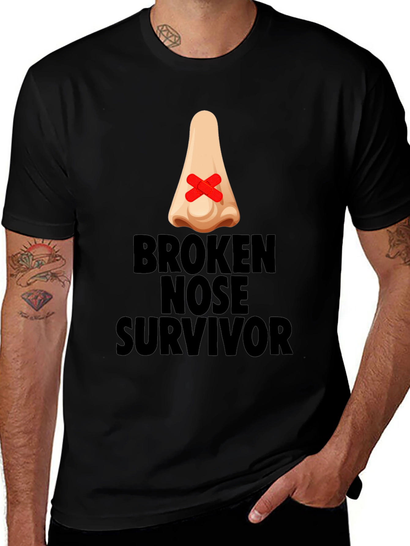 Variant 18 of Broken Nose Survivor Graphic T-Shirt
