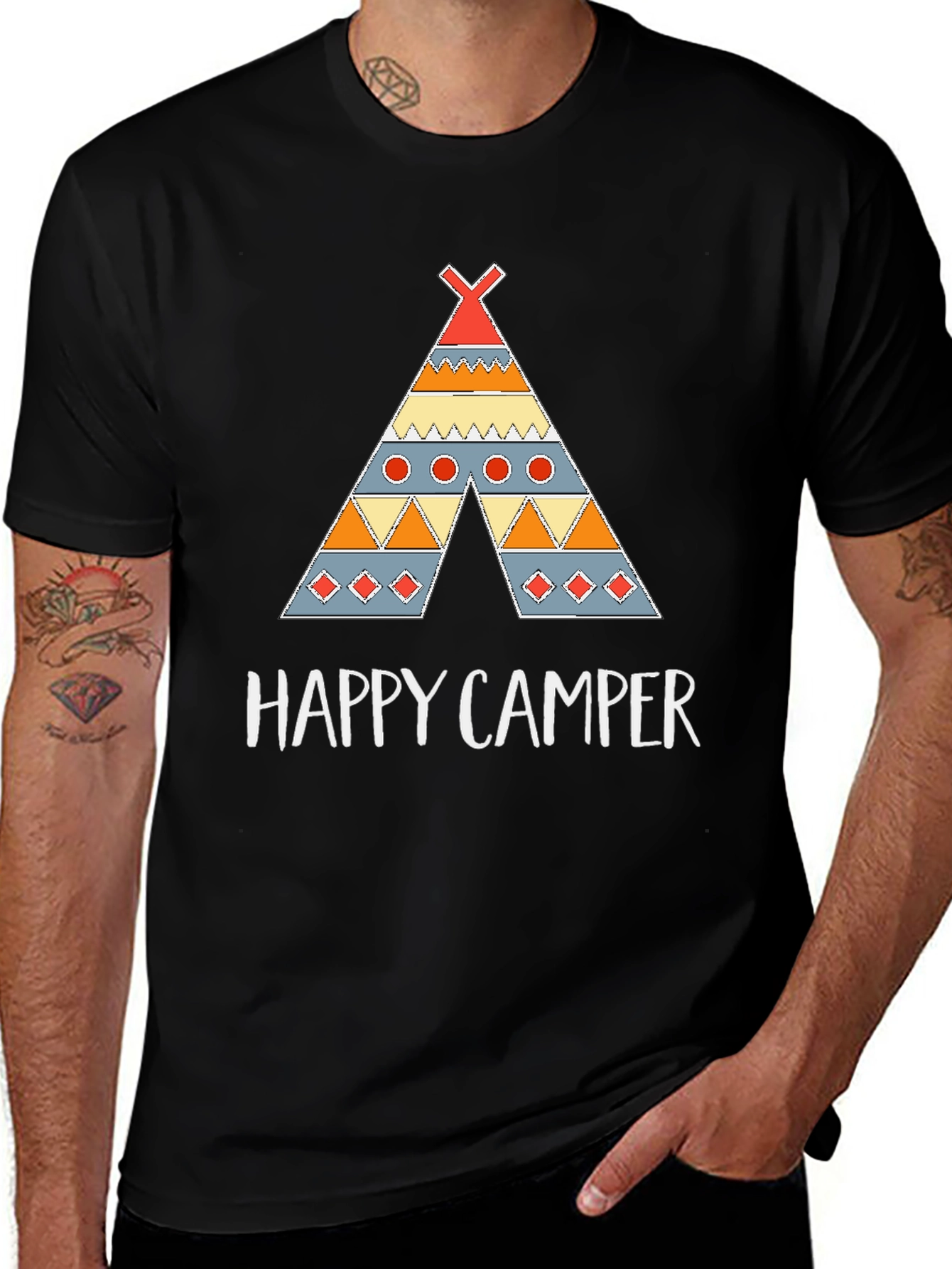 Happy Camper T-Shirt - Camping Tee for Outdoor Lovers