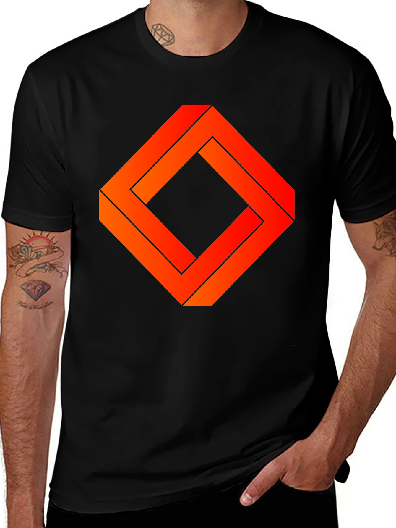Variant 30 of Geometric Illusion Graphic Tee - Abstract Design Shirt