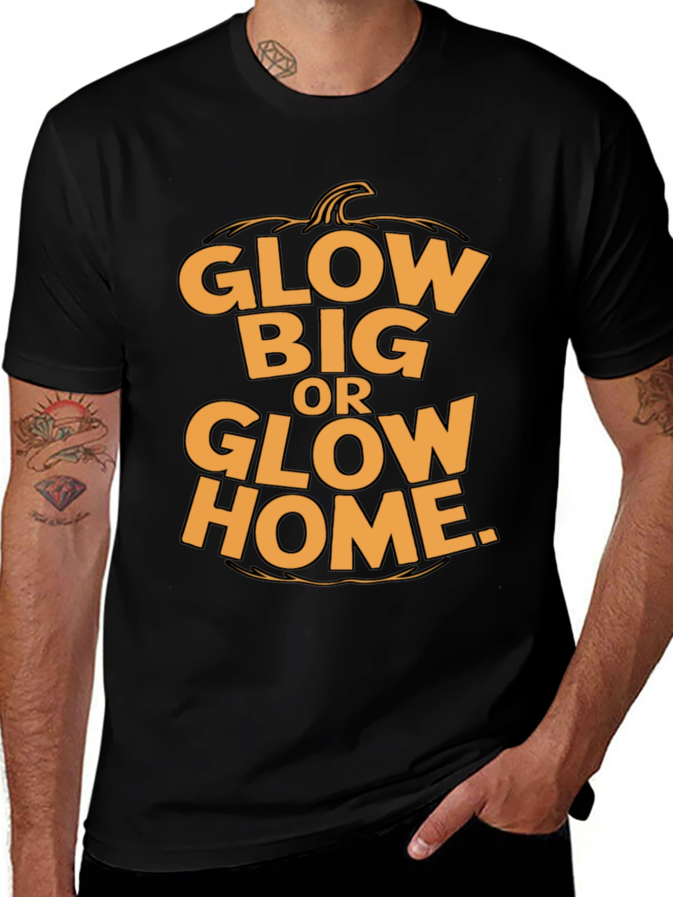 Glow Big or Glow Home Halloween T-Shirt