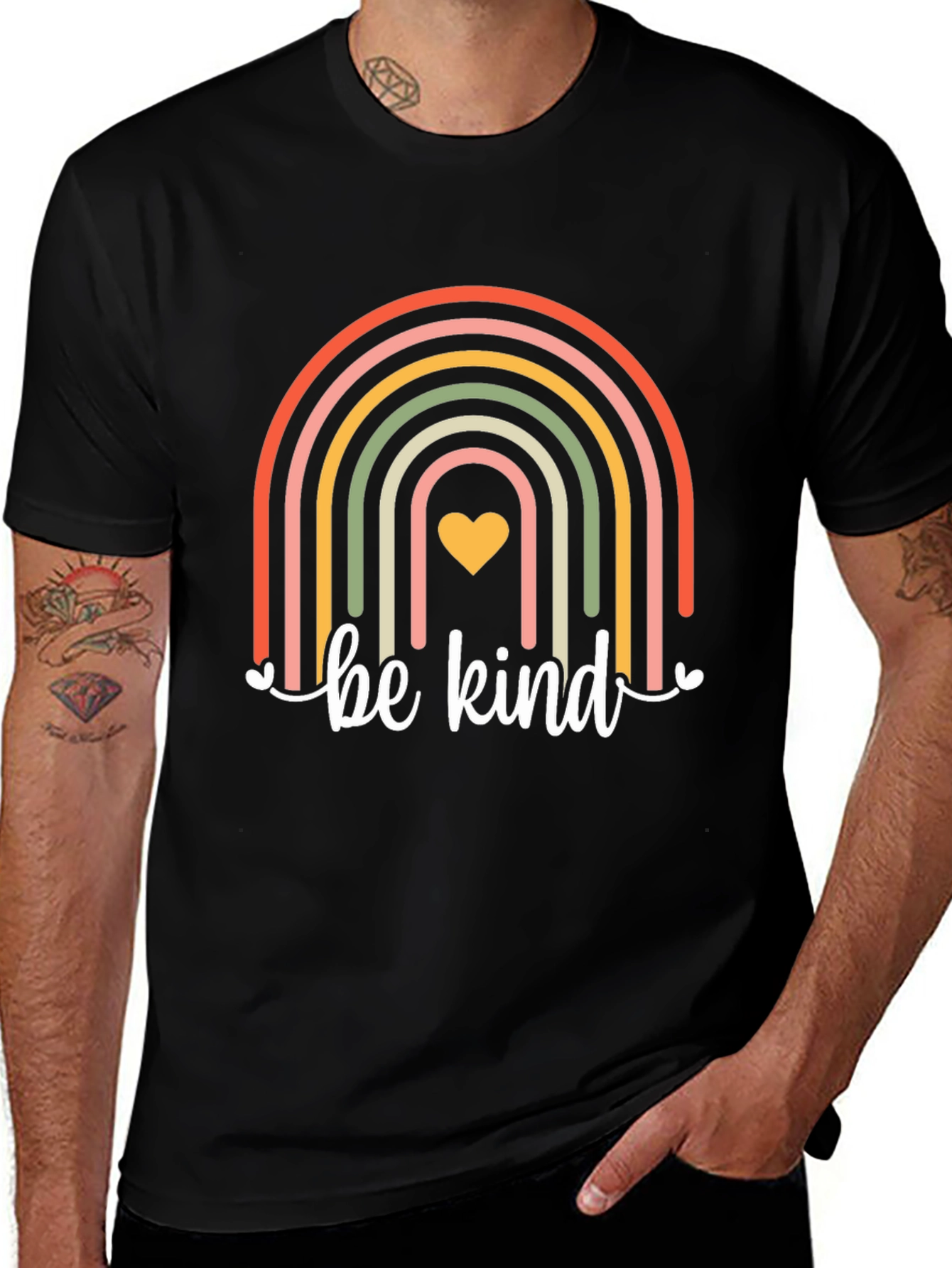 Variant 22 of Be Kind Rainbow Graphic Tee