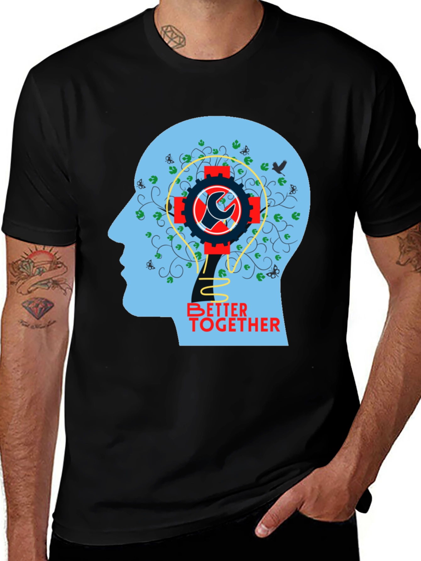 Variant 18 of Creative Thinking Tee: Better Together Design