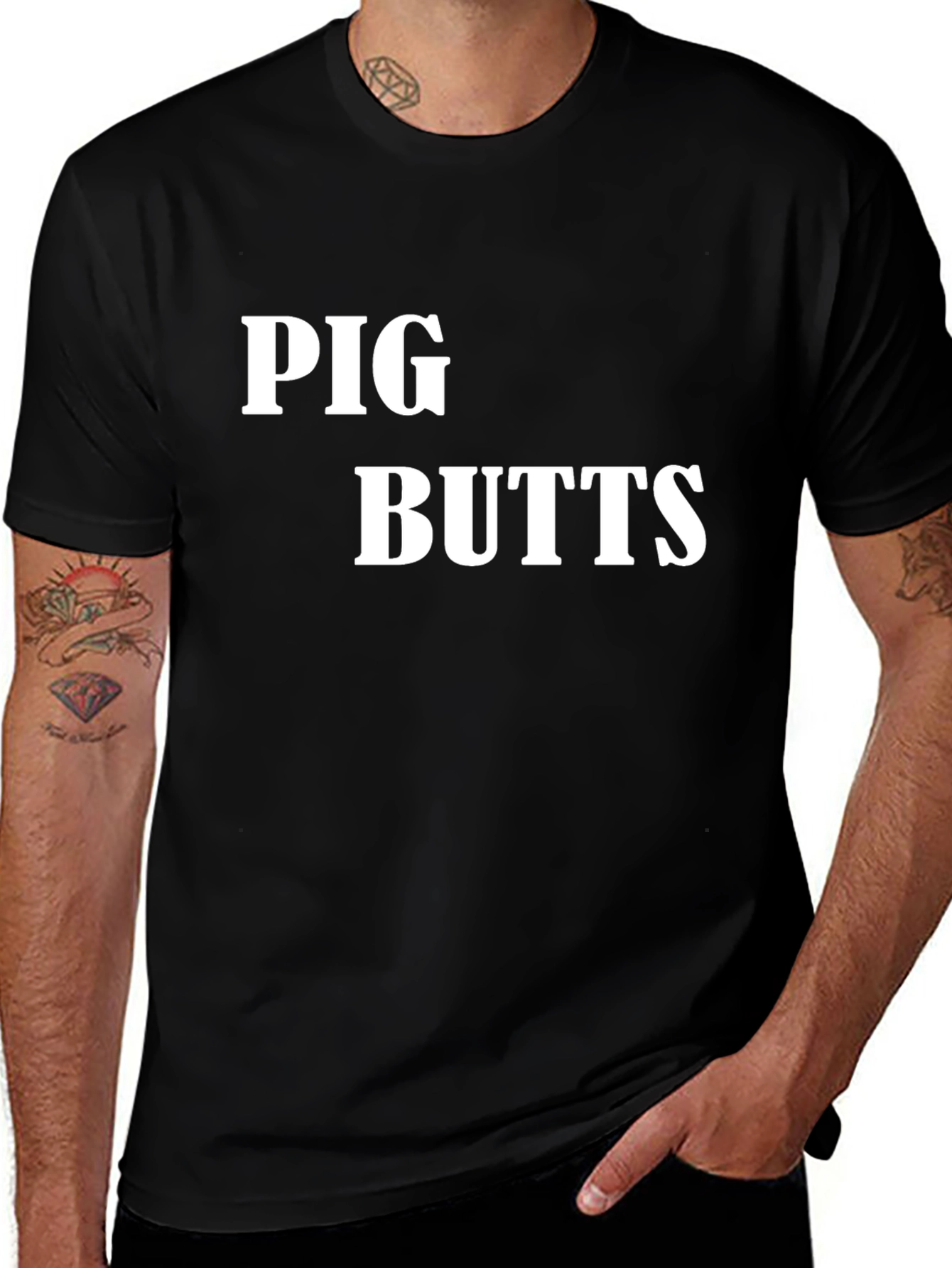 Variant 3 of Pig Butts Novelty Graphic Tee - Funny T-Shirt