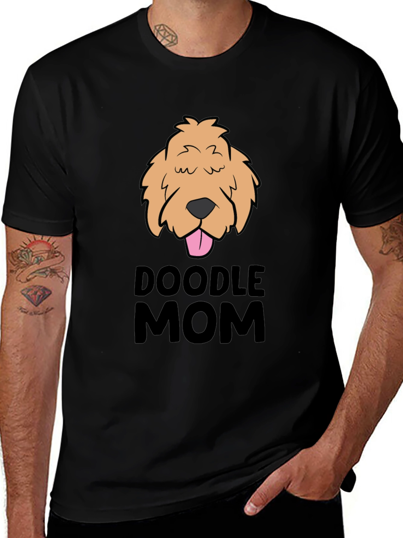 Variant 9 of Doodle Mom Graphic Tee - Black