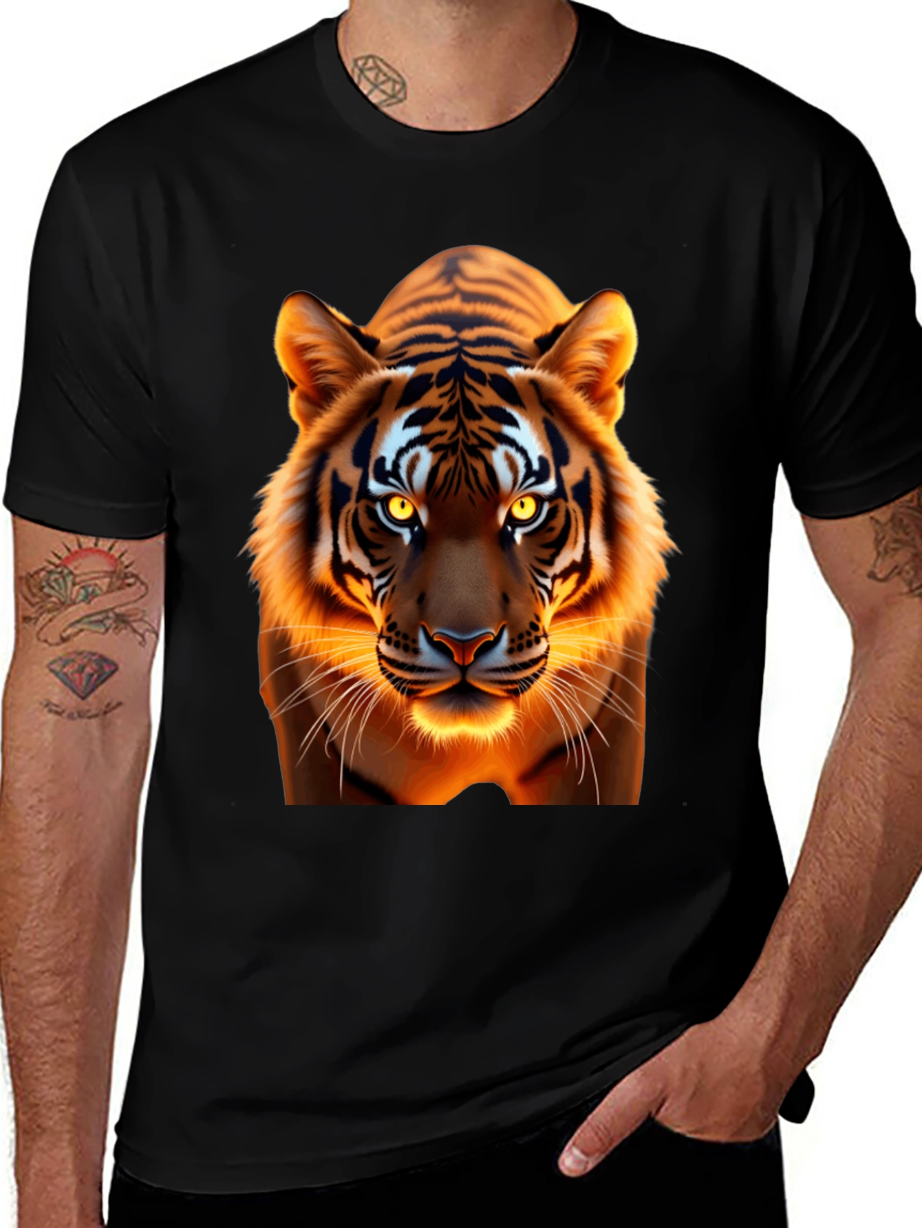 Variant 3 of Black Tiger Graphic Tee - Bold & Fierce